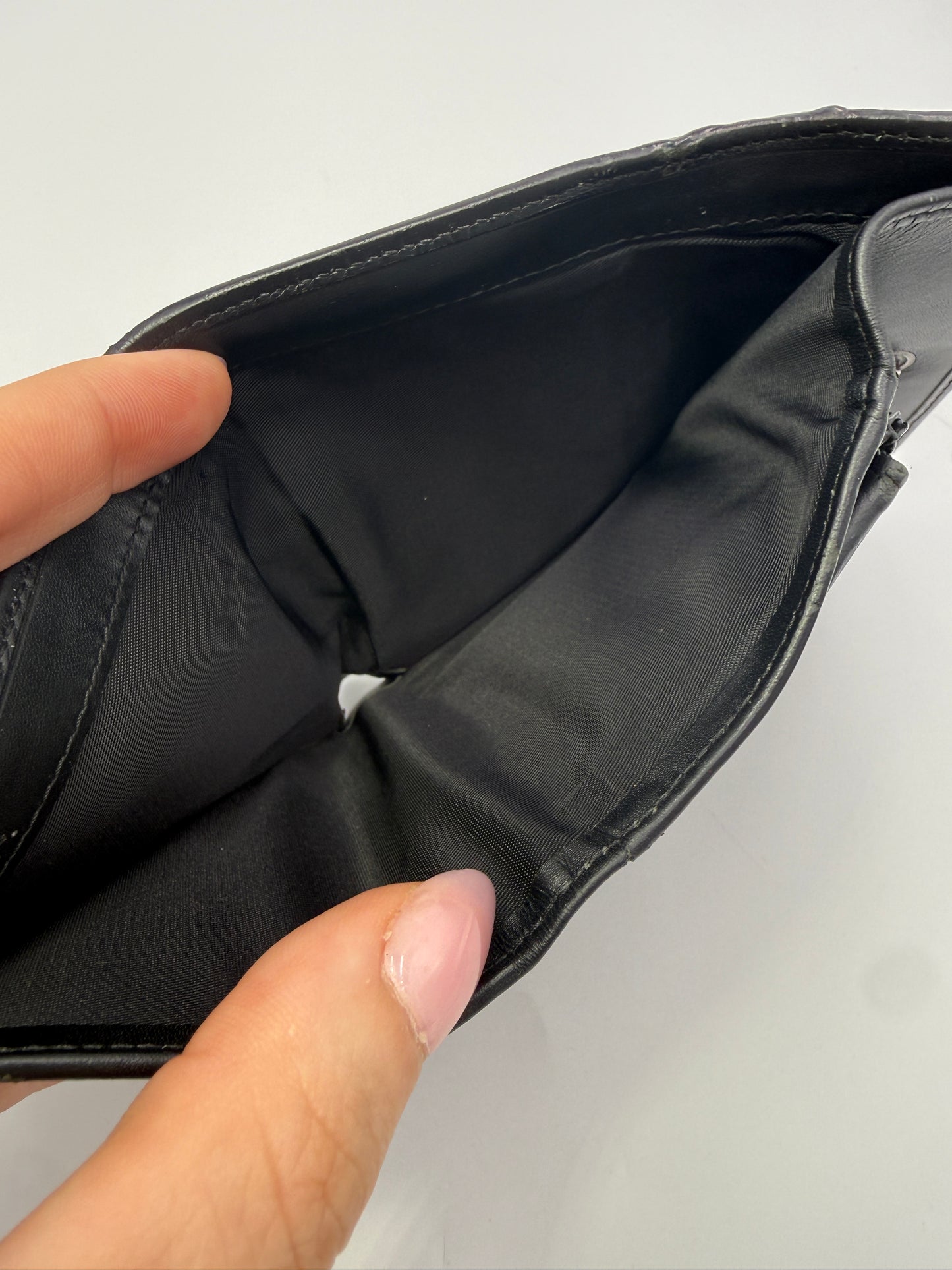 Dior Blue Trotter Canvas Compact Trifold Wallet