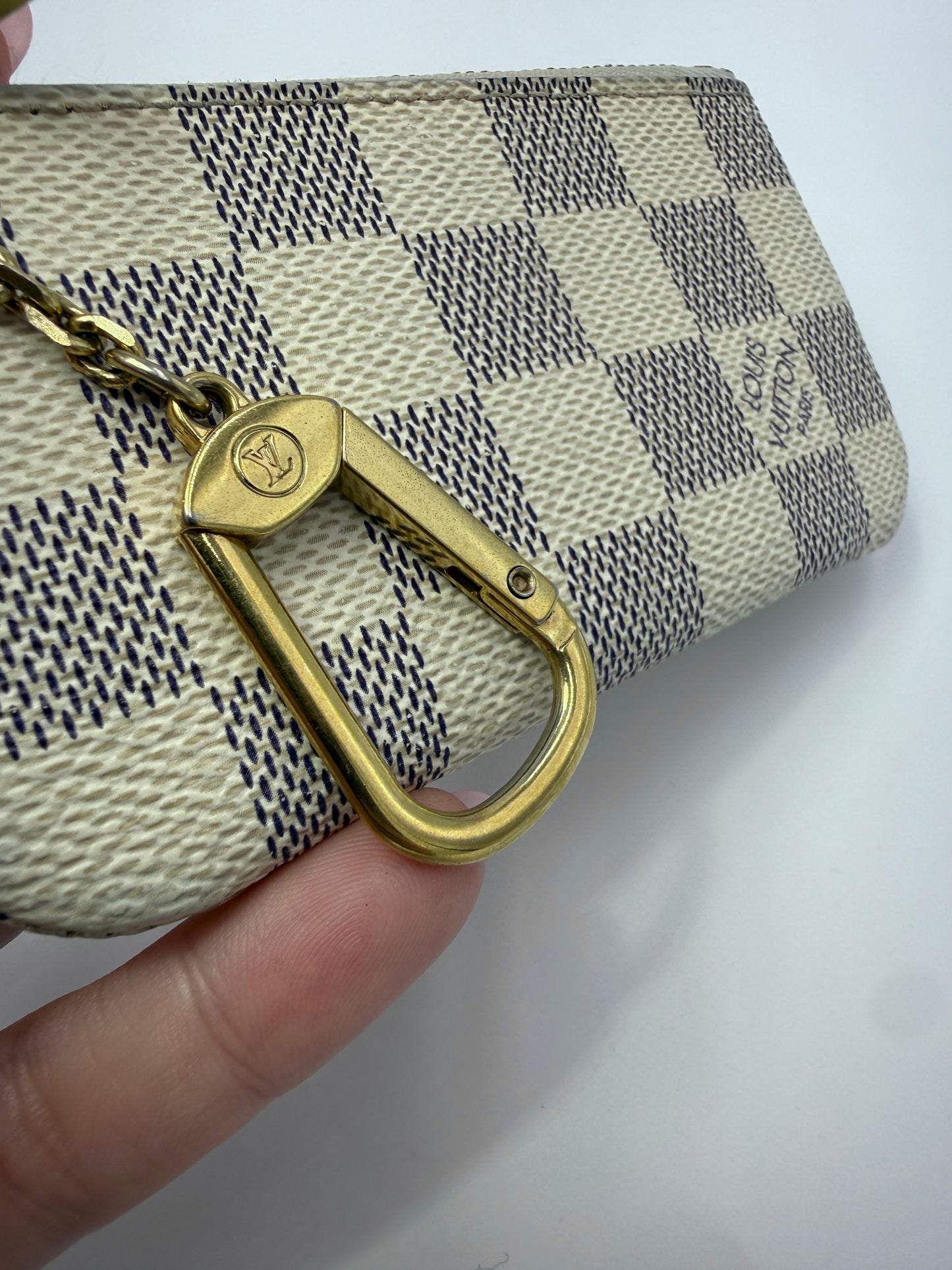 Louis Vuitton Damier Azur Coated Canvas Key Cles CA2017