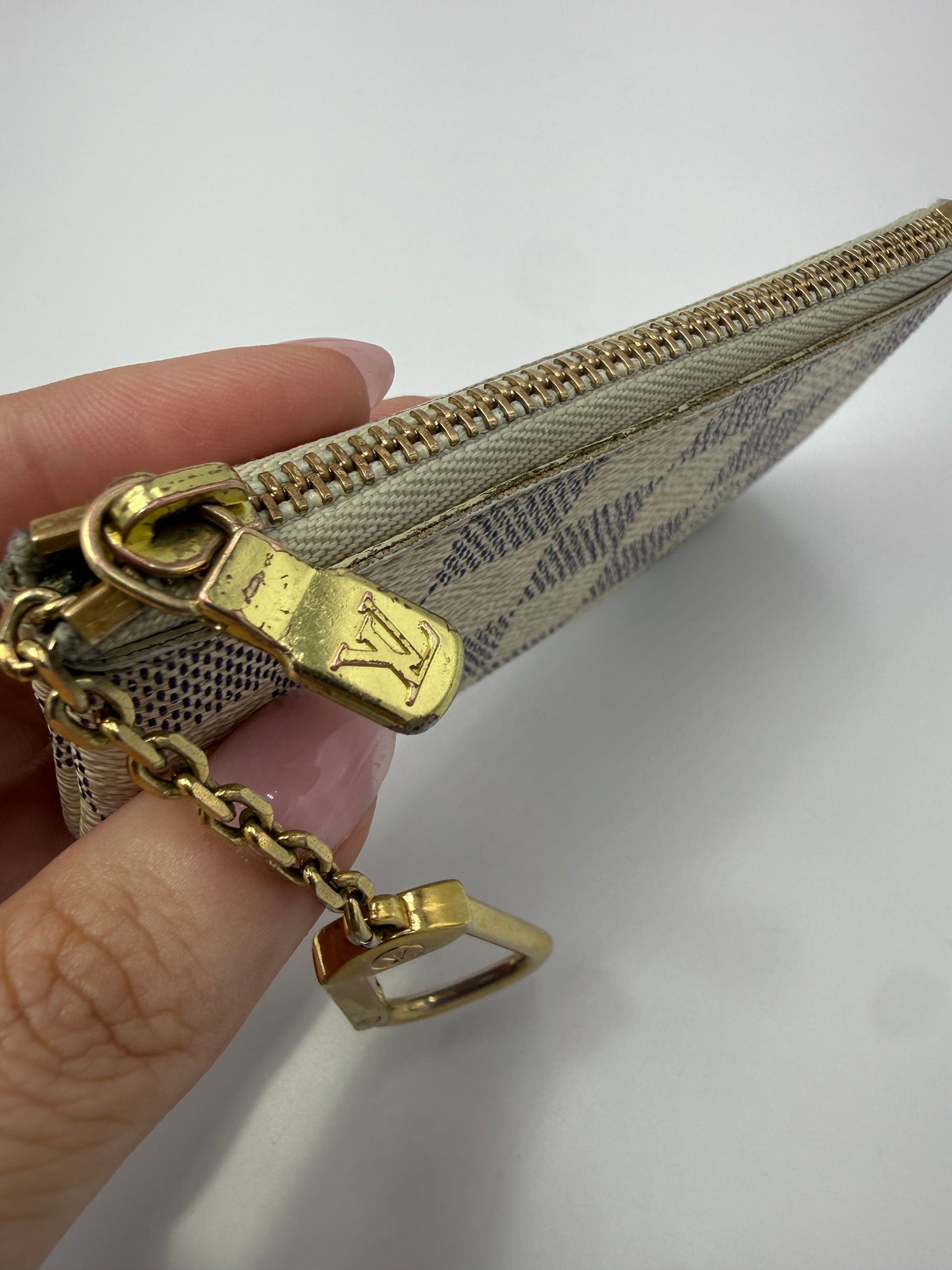 Louis Vuitton Damier Azur Coated Canvas Key Cles CA2017