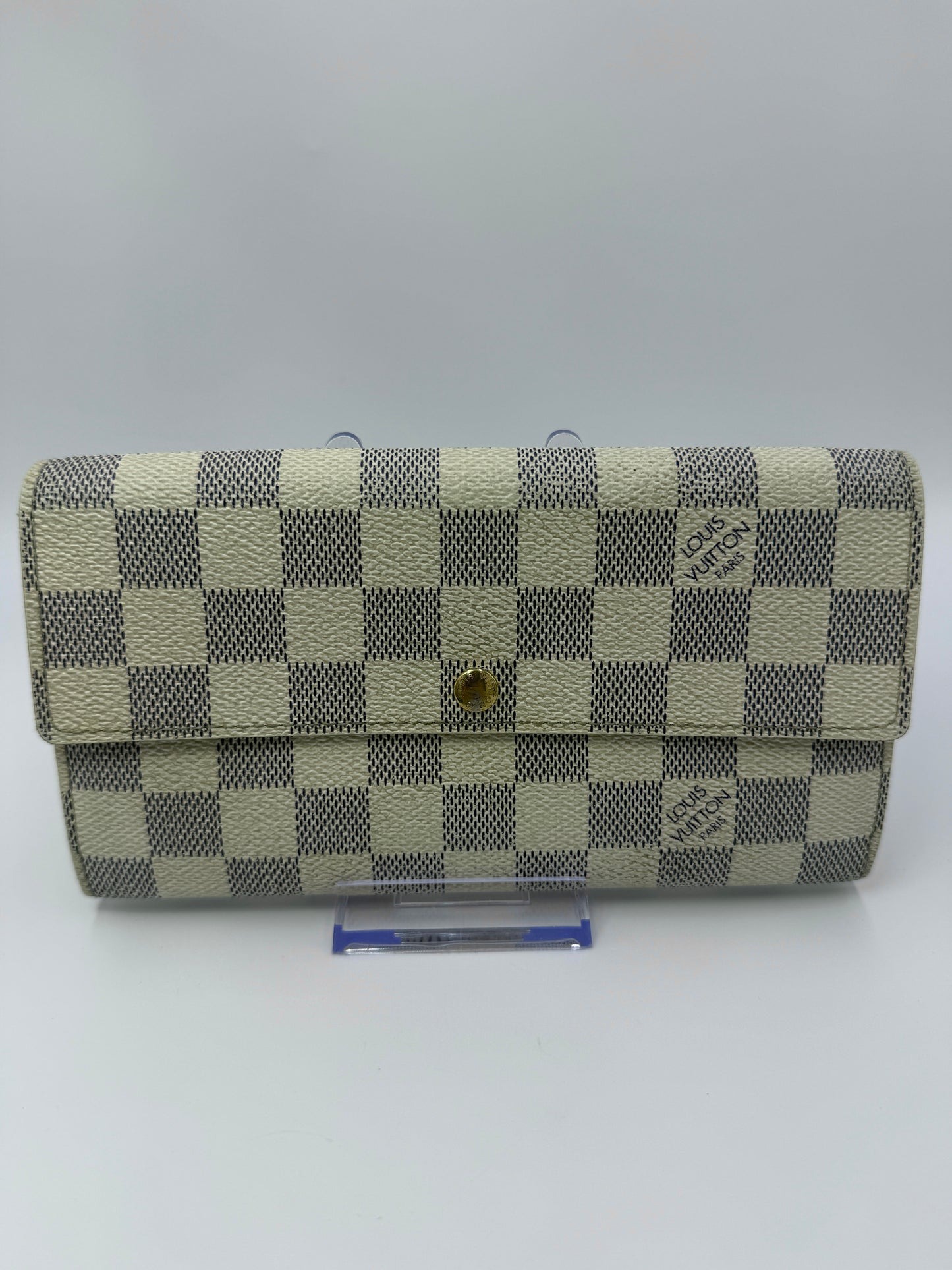Louis Vuitton Damier Azur Coated Canvas Sarah Wallet CA2039