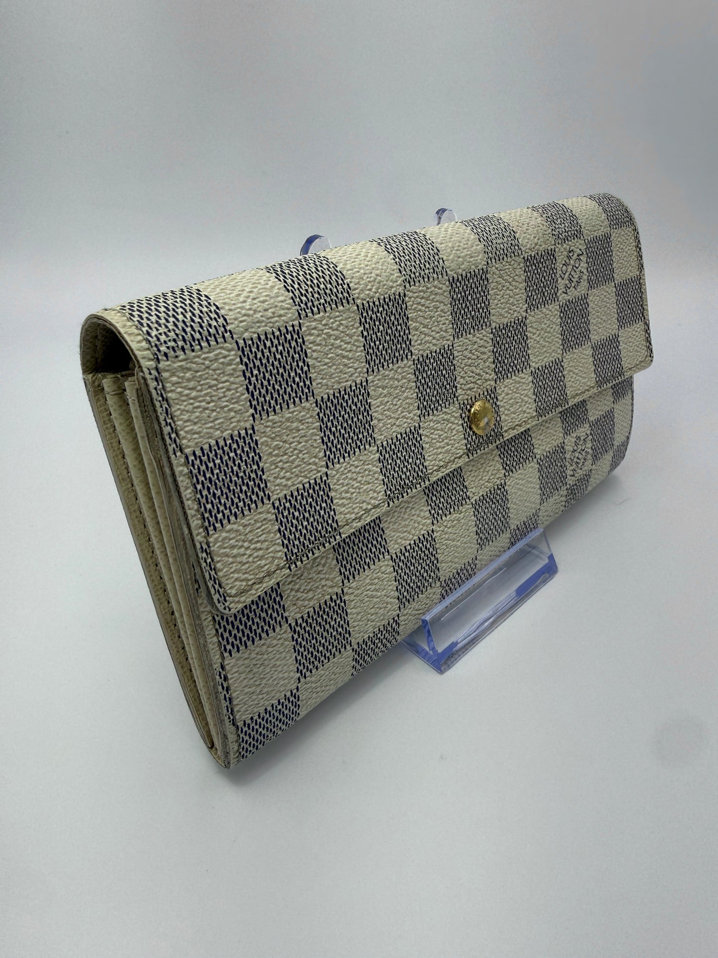 Louis Vuitton Damier Azur Coated Canvas Sarah Wallet CA2039