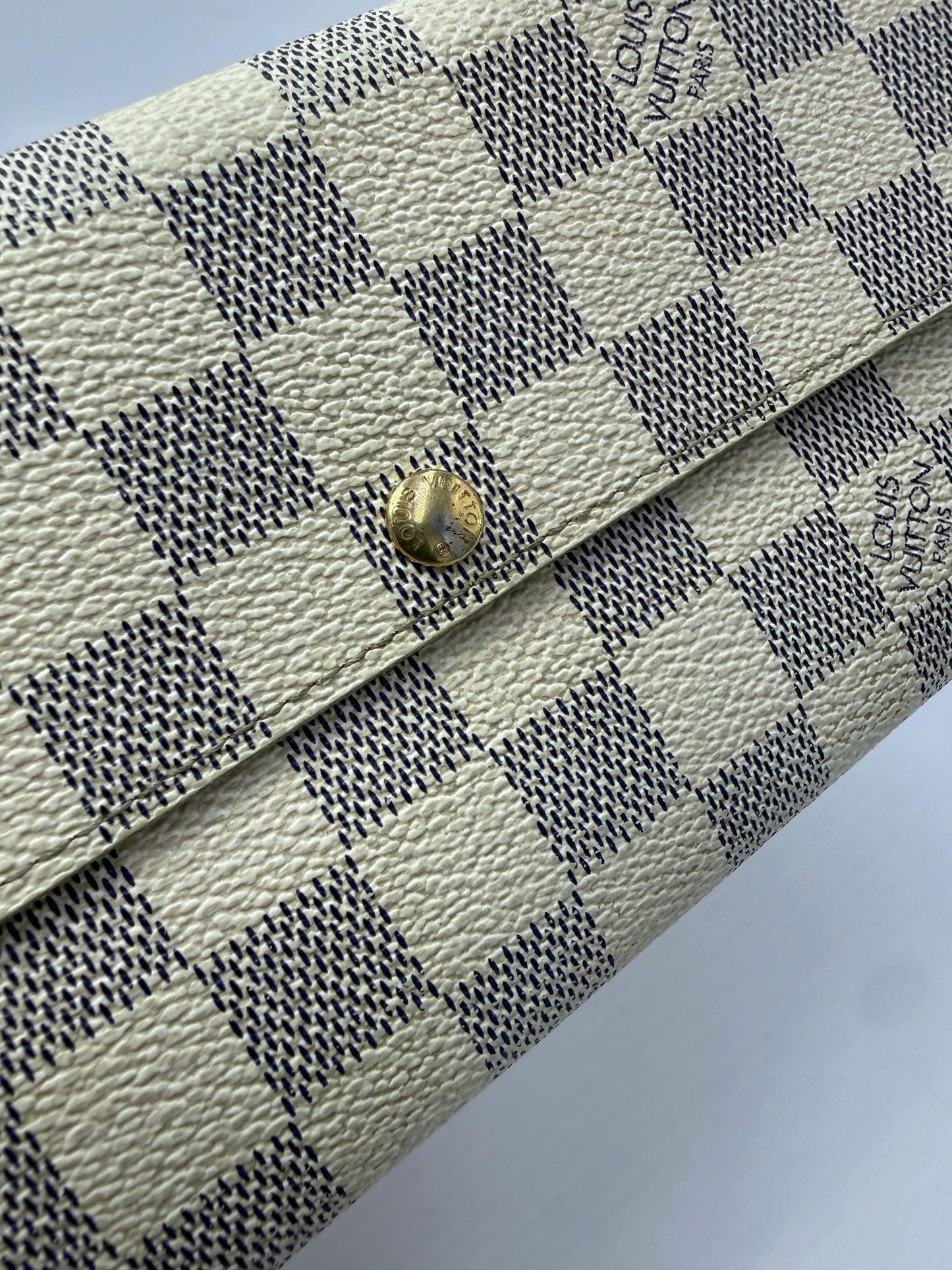 Louis Vuitton Damier Azur Coated Canvas Sarah Wallet CA2039