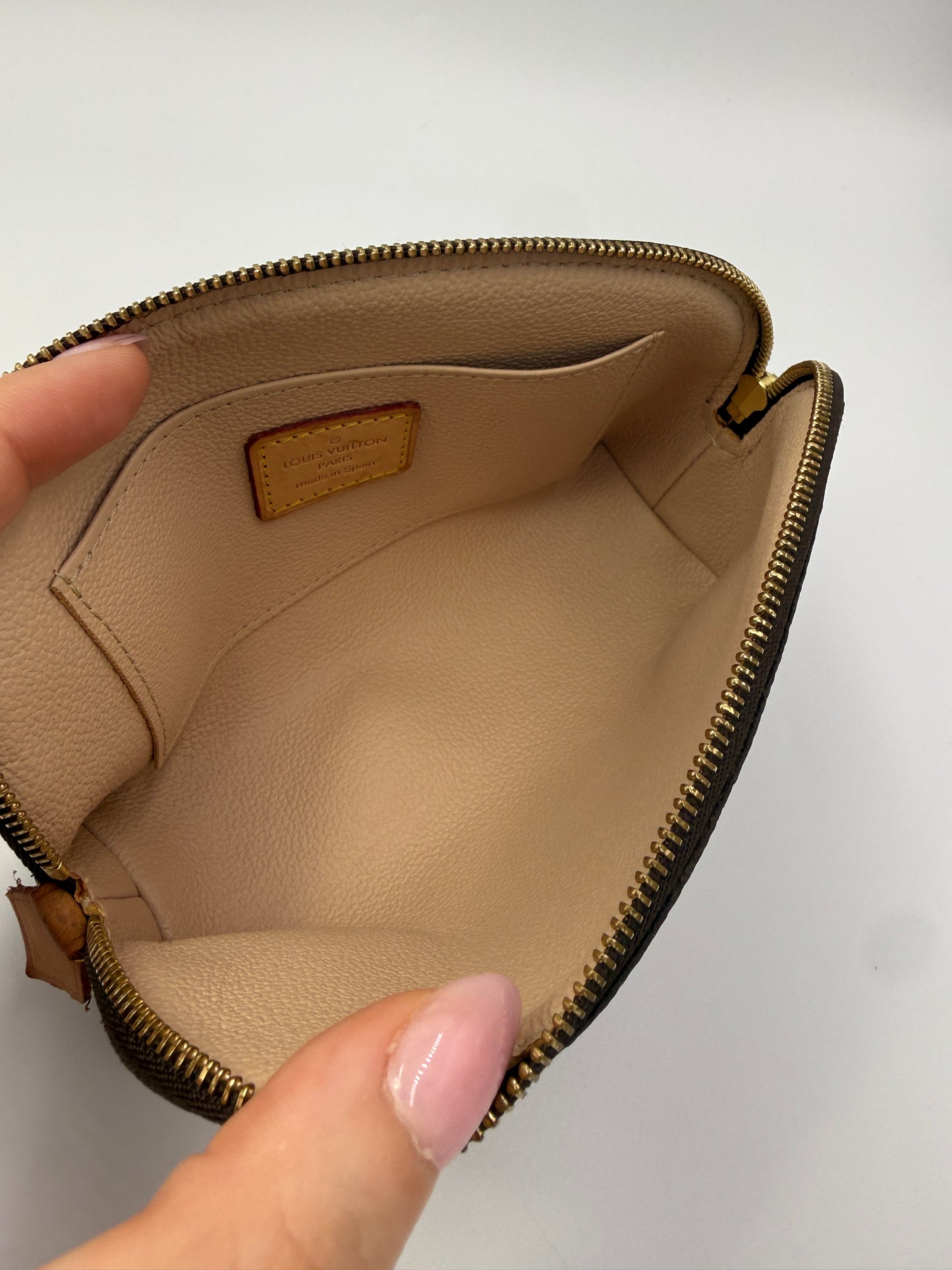 Louis Vuitton Monogram Coated Canvas Cosmetic Pouch PM CA0064