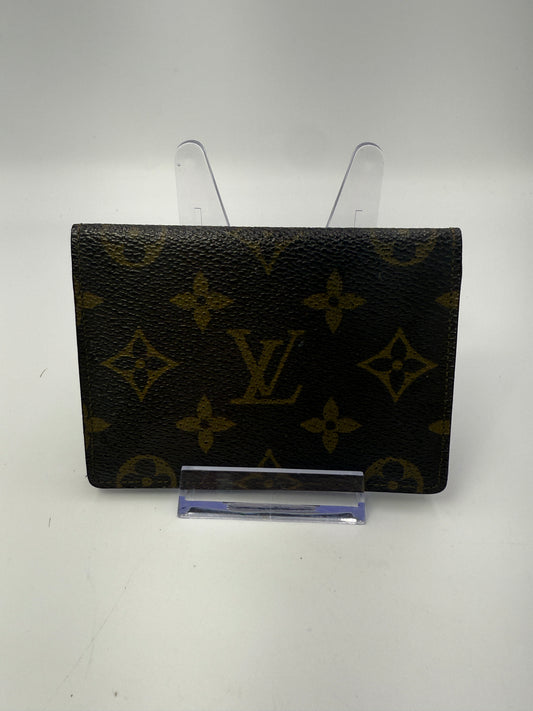 LV Monogram Coated Canvas ID Holder Compact Wallet MI8911