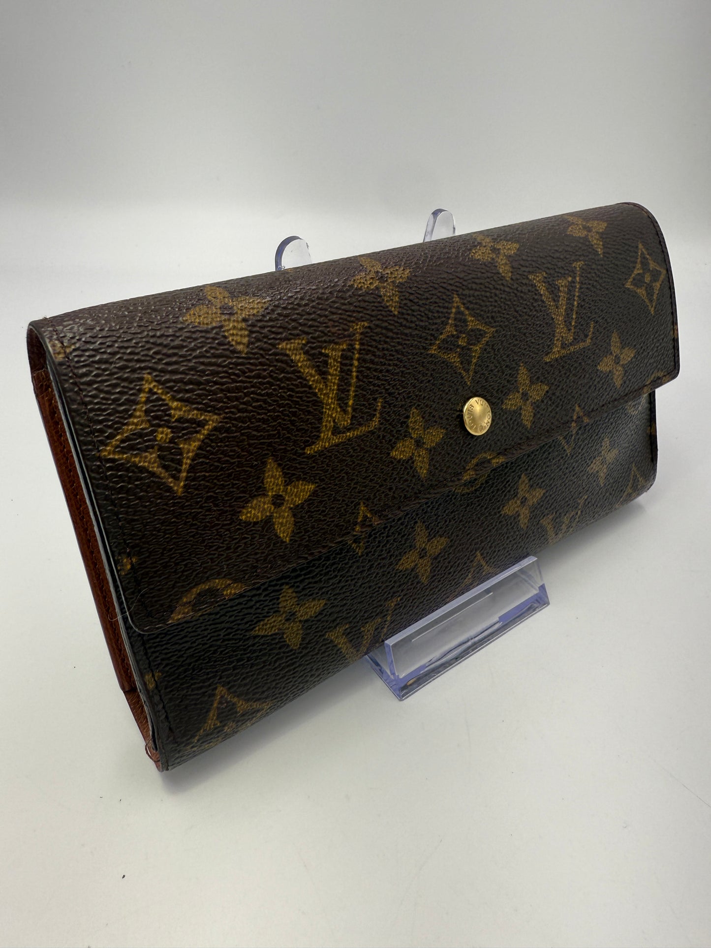 Louis Vuitton Monogram Coated Canvas International Wallet TH0969
