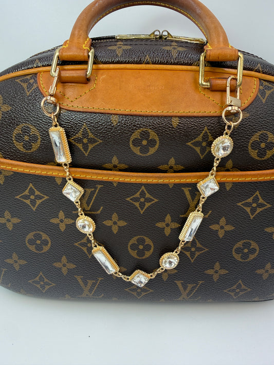 Unbranded Gold Jeweled Bag Charm NEW