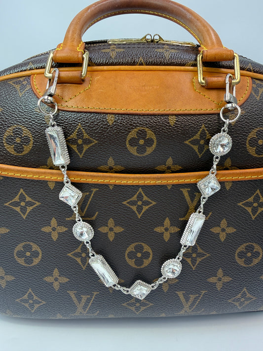 Unbranded Silver Jeweled Bag Charm NEW