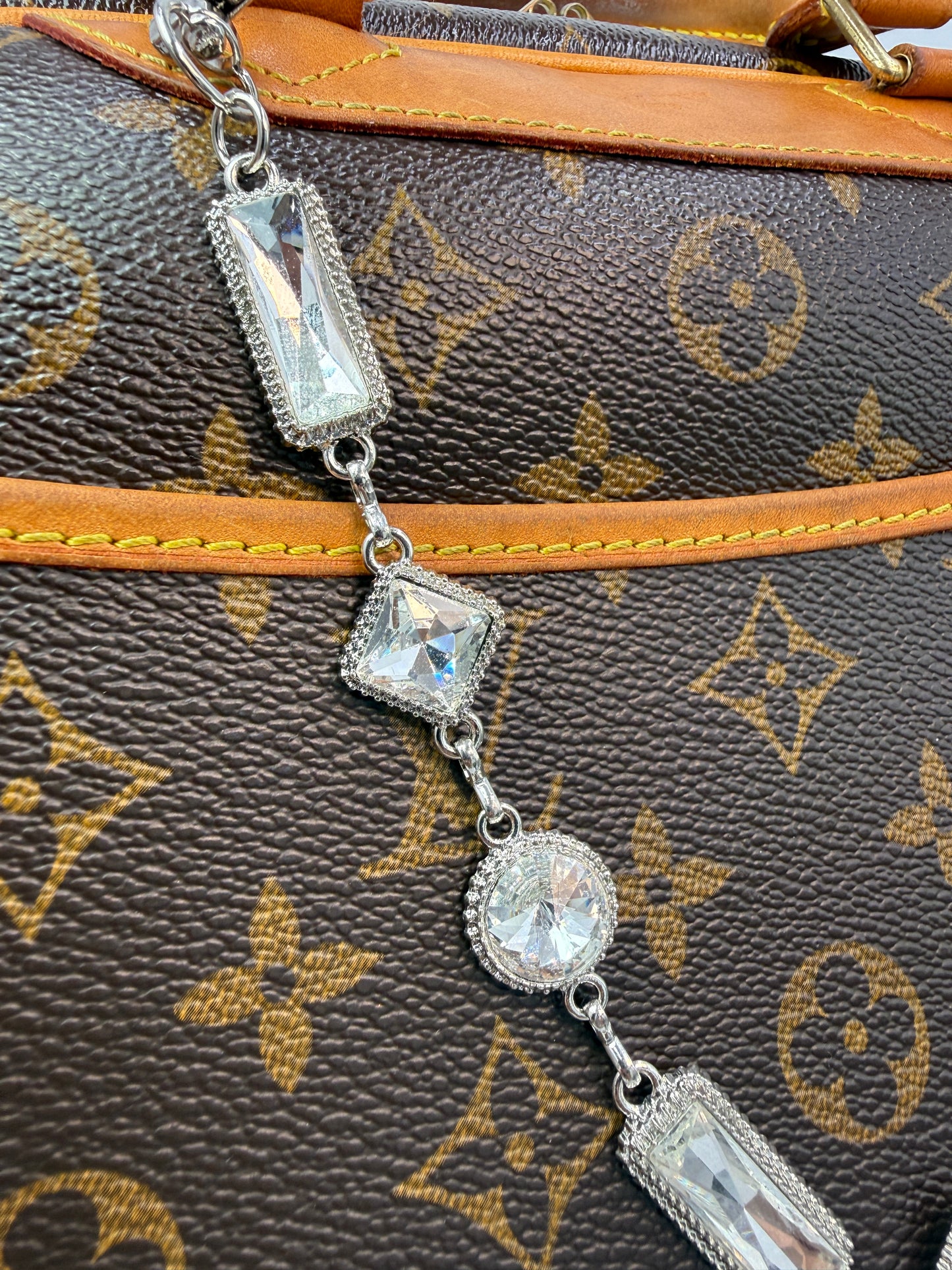 Unbranded Silver Jeweled Bag Charm NEW