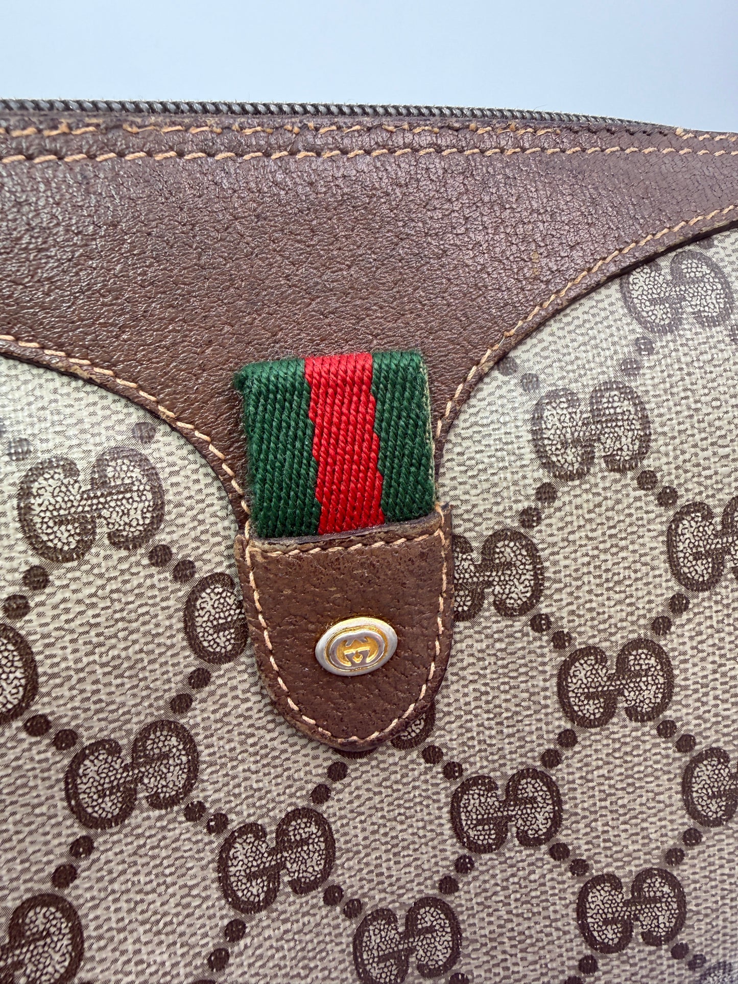 Gucci Guccissima Supreme Coated Canvas Sherry Crossbody Vintage