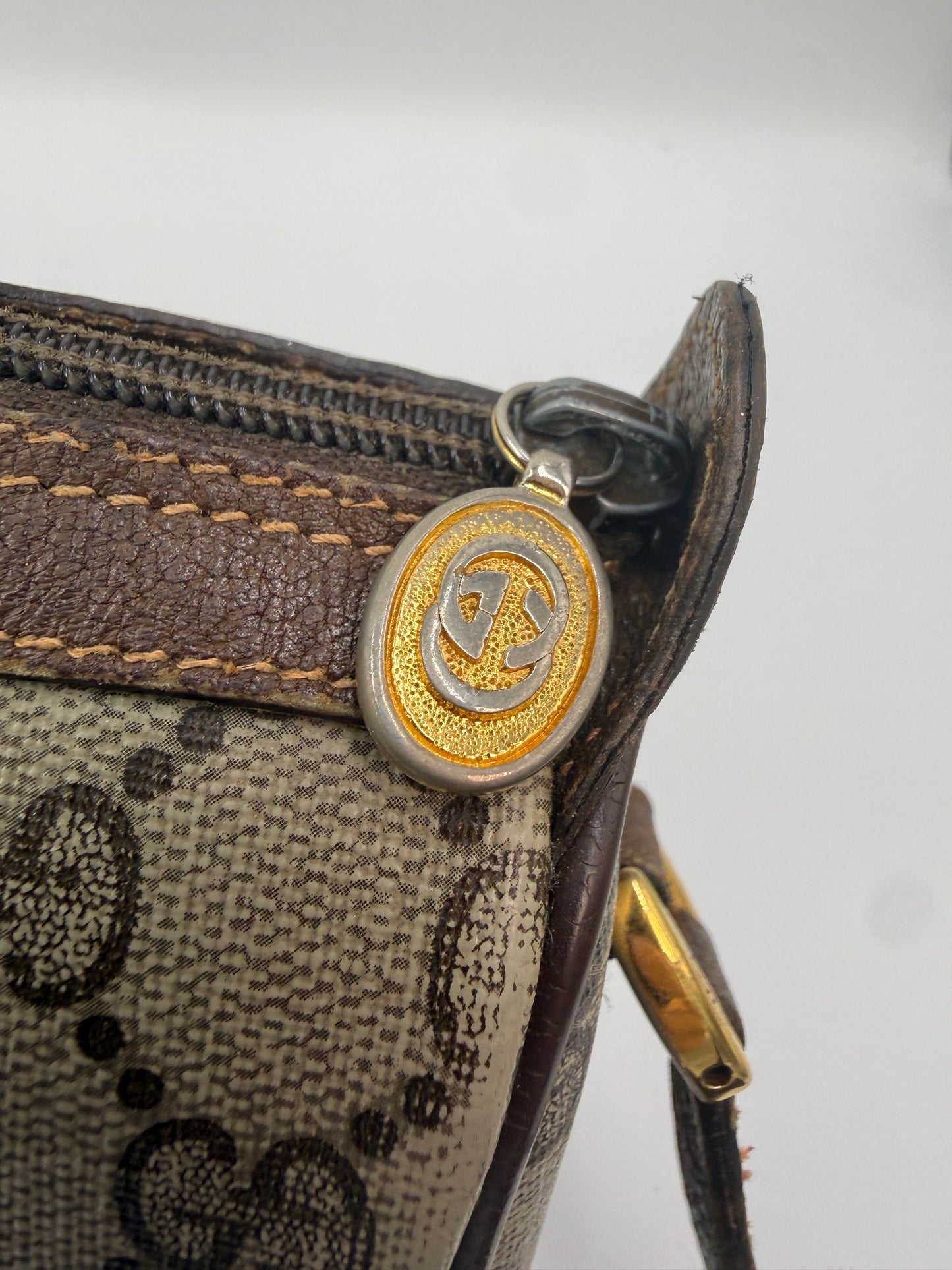 Gucci Guccissima Supreme Coated Canvas Sherry Crossbody Vintage