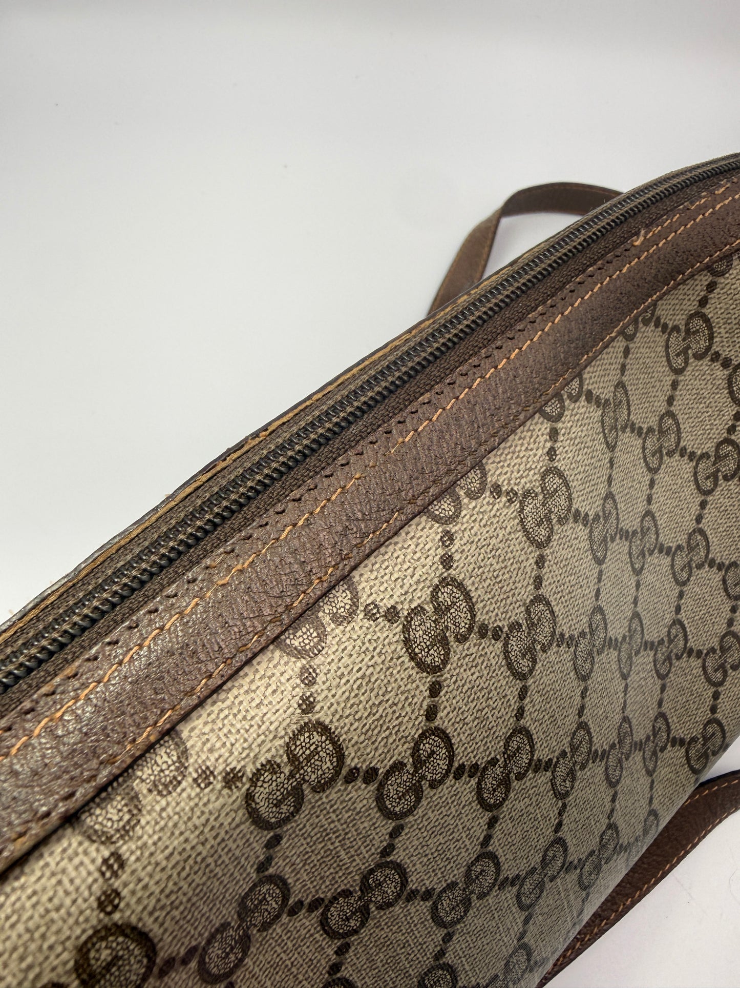 Gucci Guccissima Supreme Coated Canvas Sherry Crossbody Vintage