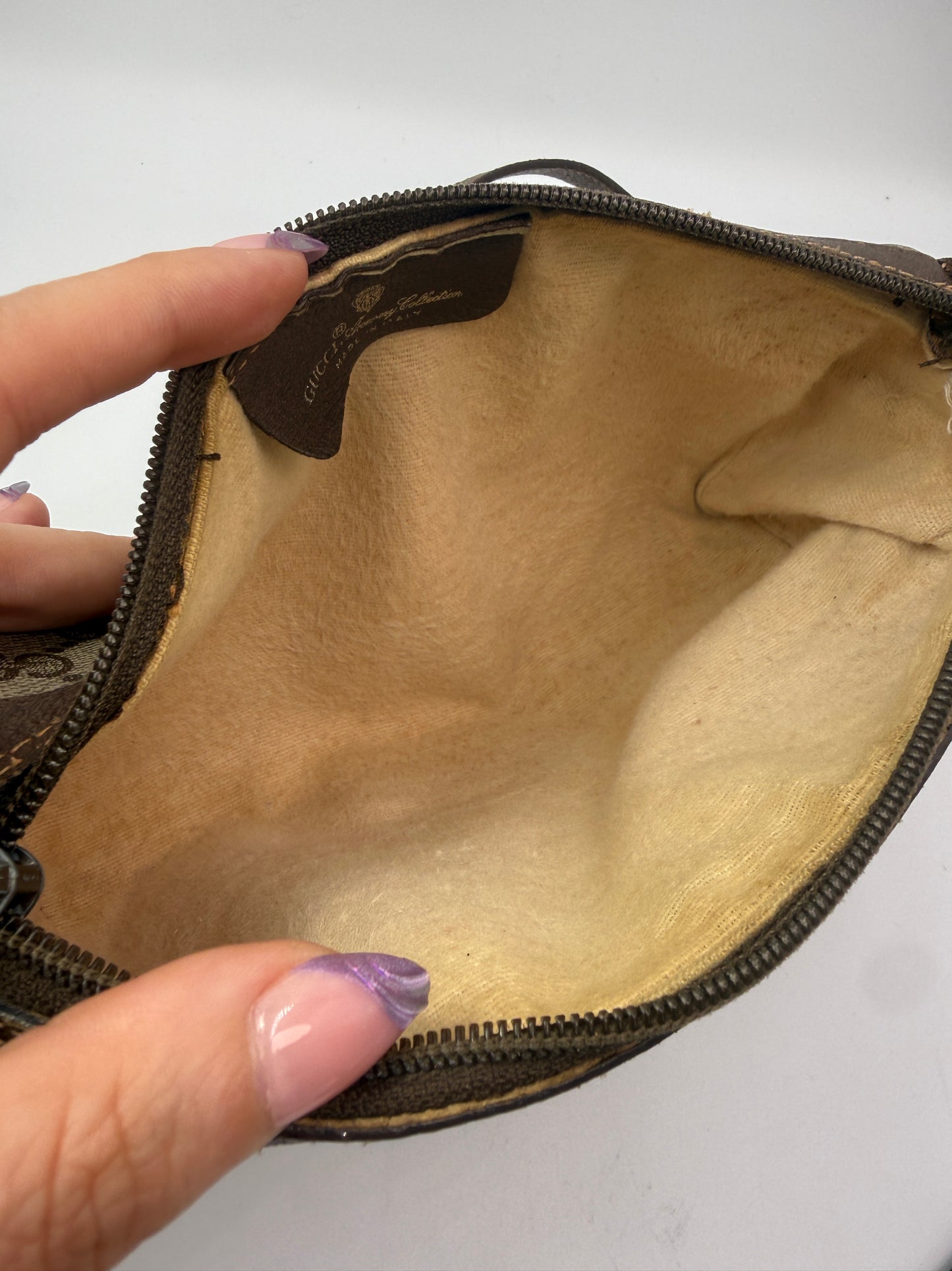 Gucci Guccissima Supreme Coated Canvas Sherry Crossbody Vintage