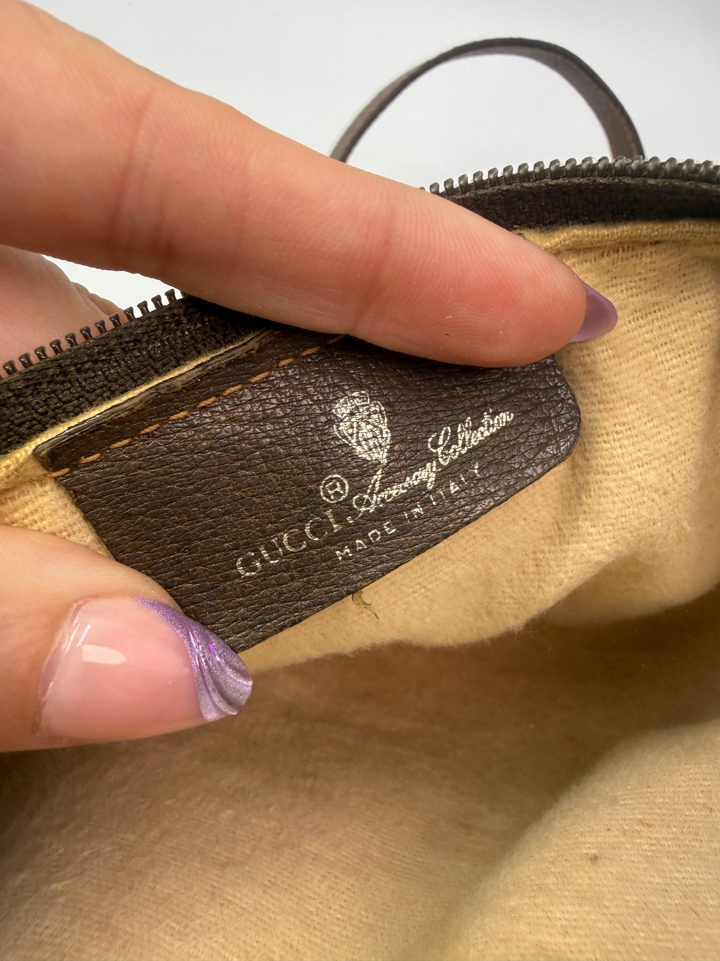 Gucci Guccissima Supreme Coated Canvas Sherry Crossbody Vintage