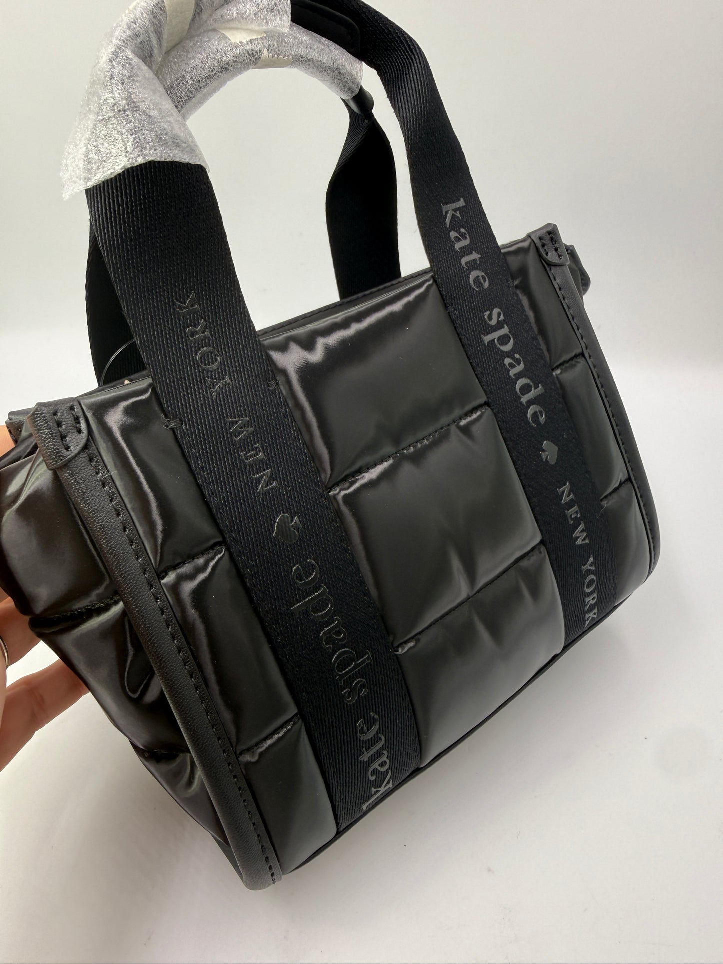 Kate Spade Black Puffer Mini Tote NEW WITH TAGS