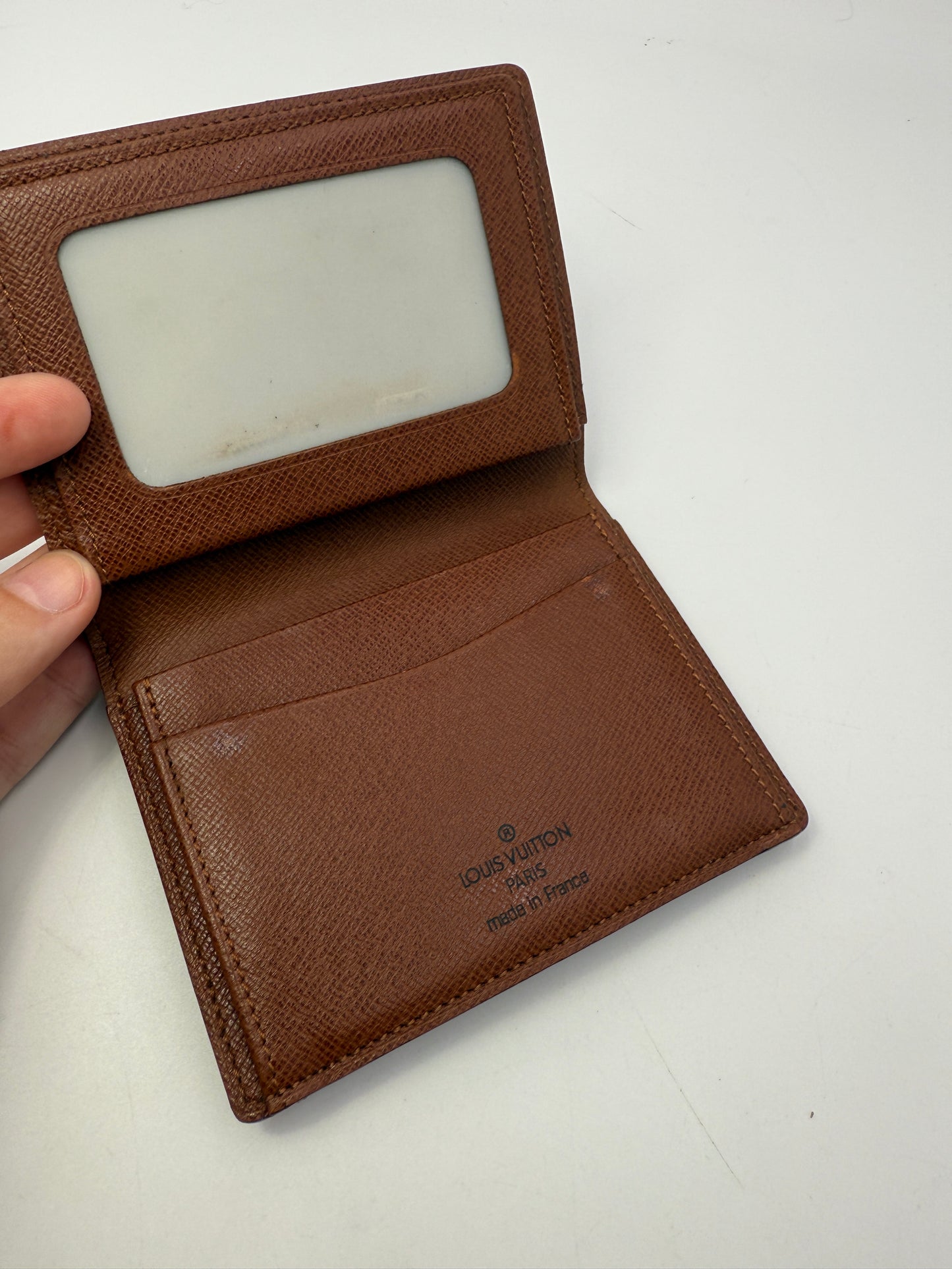 Louis Vuitton Monogram Vintage Bifold Wallet ID Holder CT0020