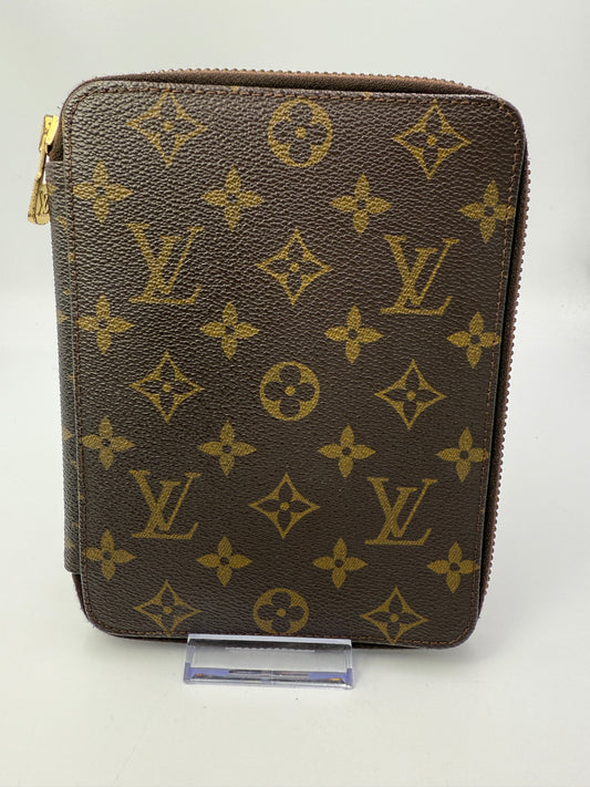Louis Vuitton Monogram Zippered Agenda Cover Passport Case 862