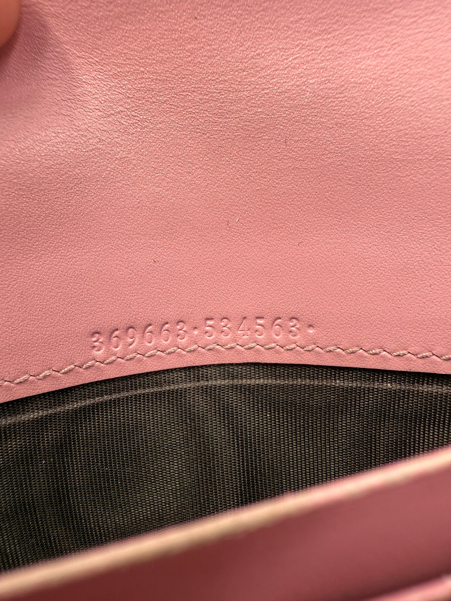 Gucci Pink Leather Guccissima Interlocking Long Wallet