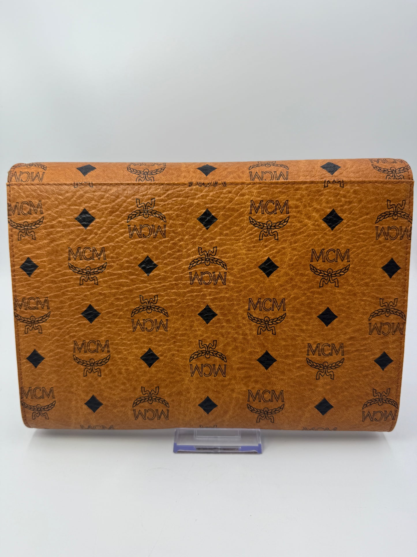 MCM Cognac Visetos Coated Canvas Crossbody