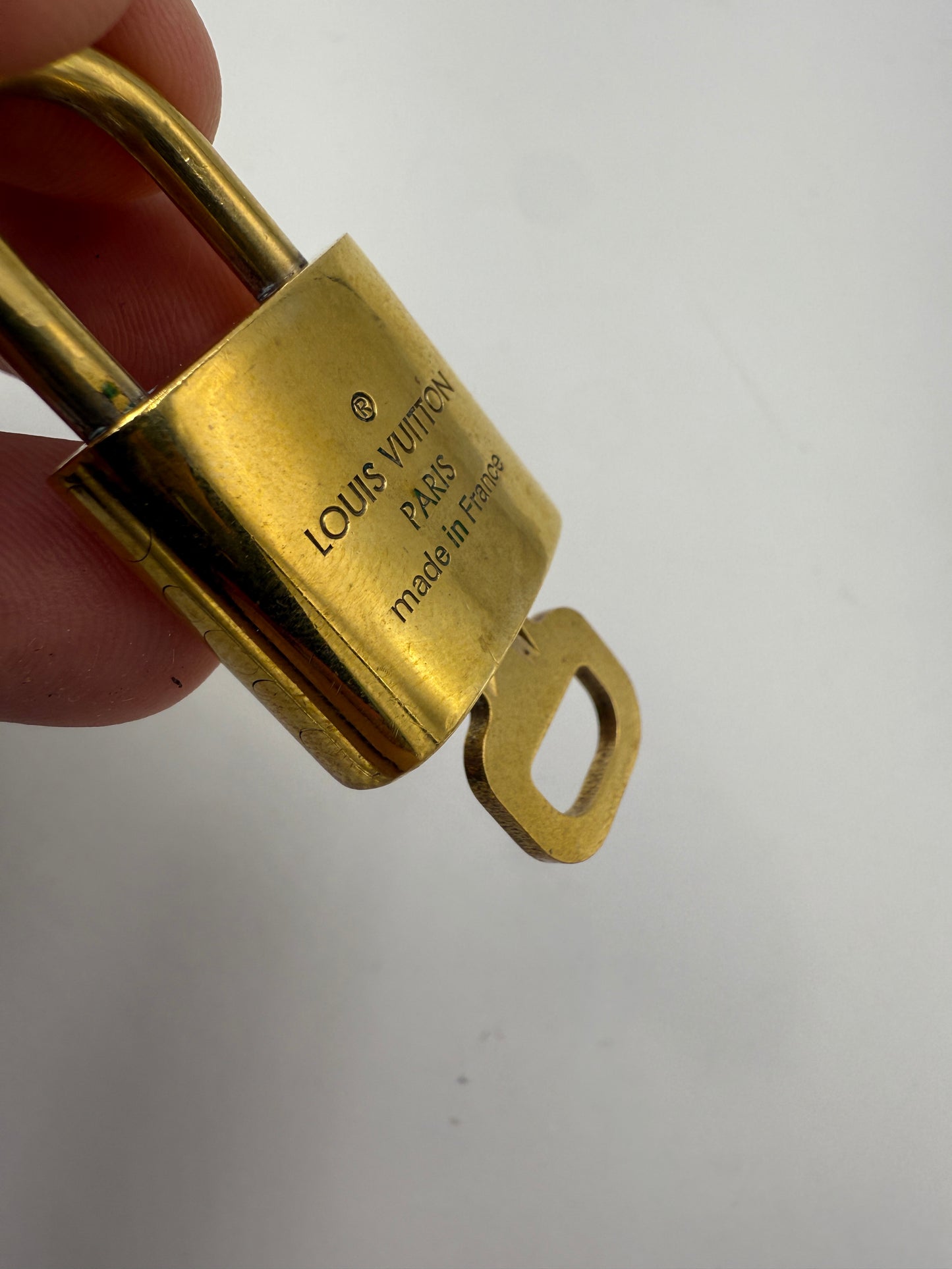 Louis Vuitton Gold Tone Brass Lock and Key Random Number