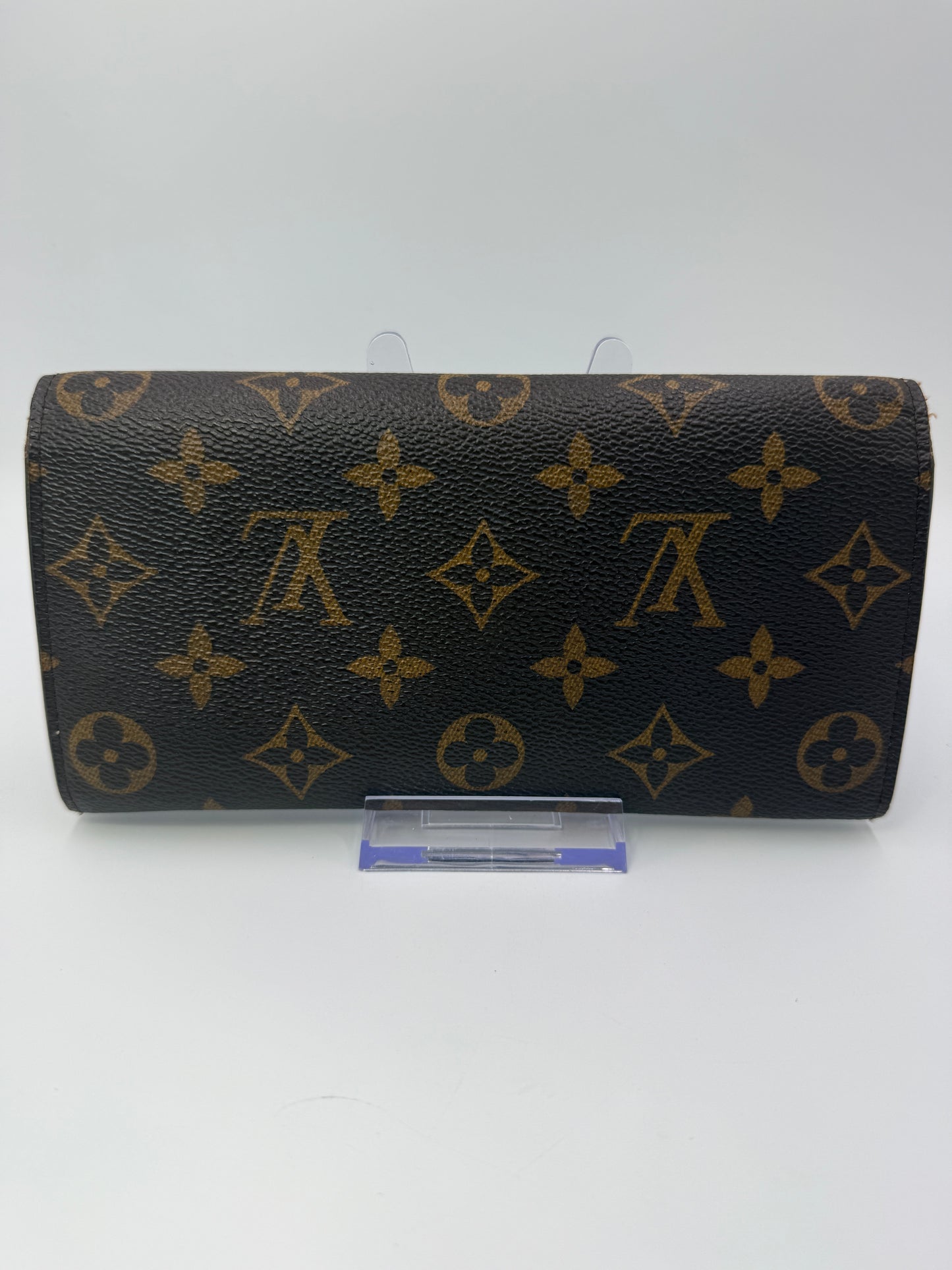 Louis Vuitton Monogram Coated Canvas Emilie Wallet Light Pink Interior CA3157