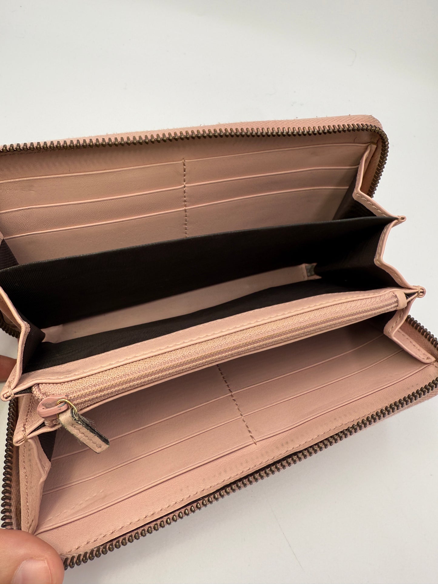 Gucci Blush Pink Marmont Zippy Wallet Full Inclusion