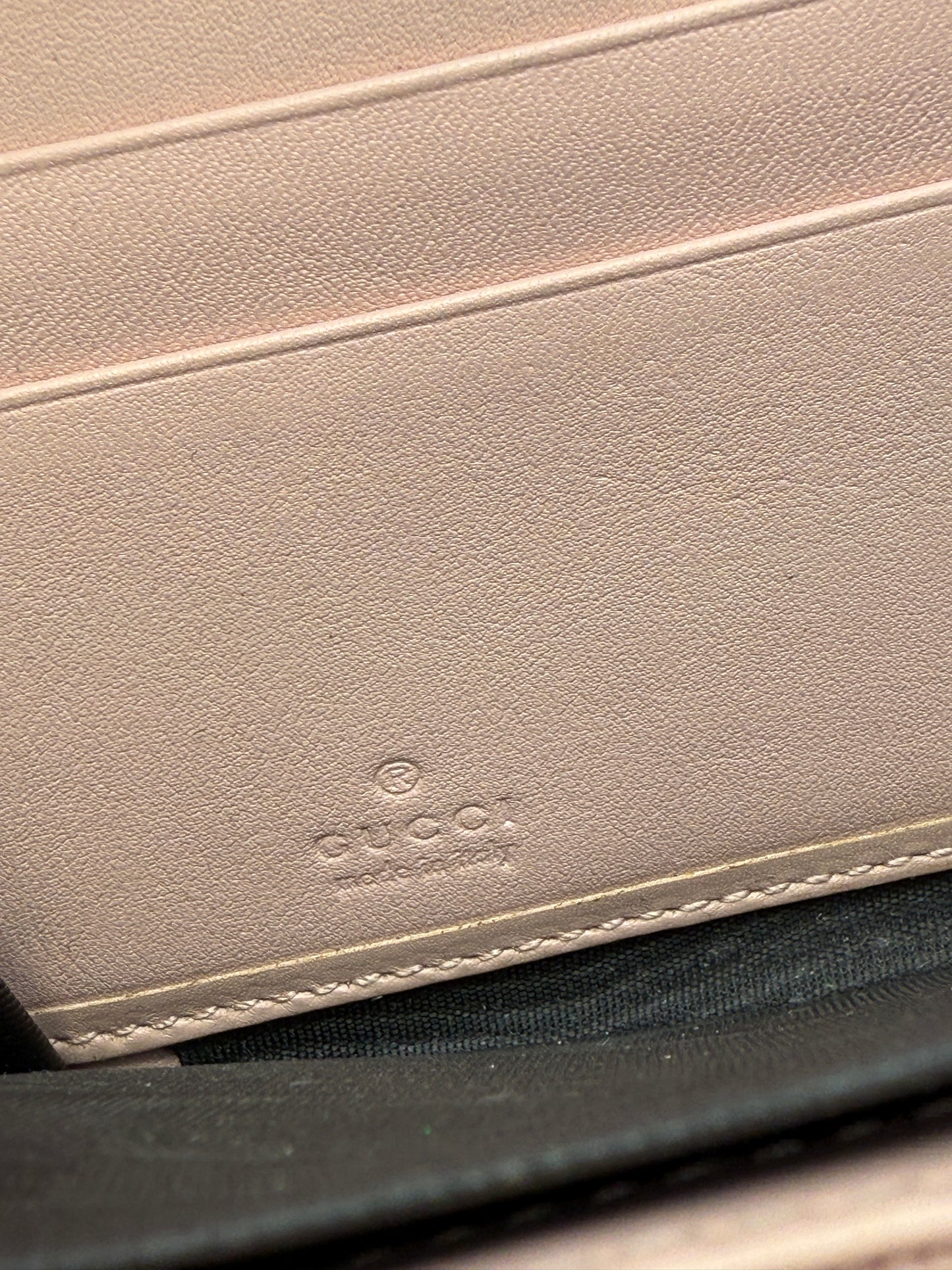 Gucci Blush Pink Marmont Zippy Wallet Full Inclusion