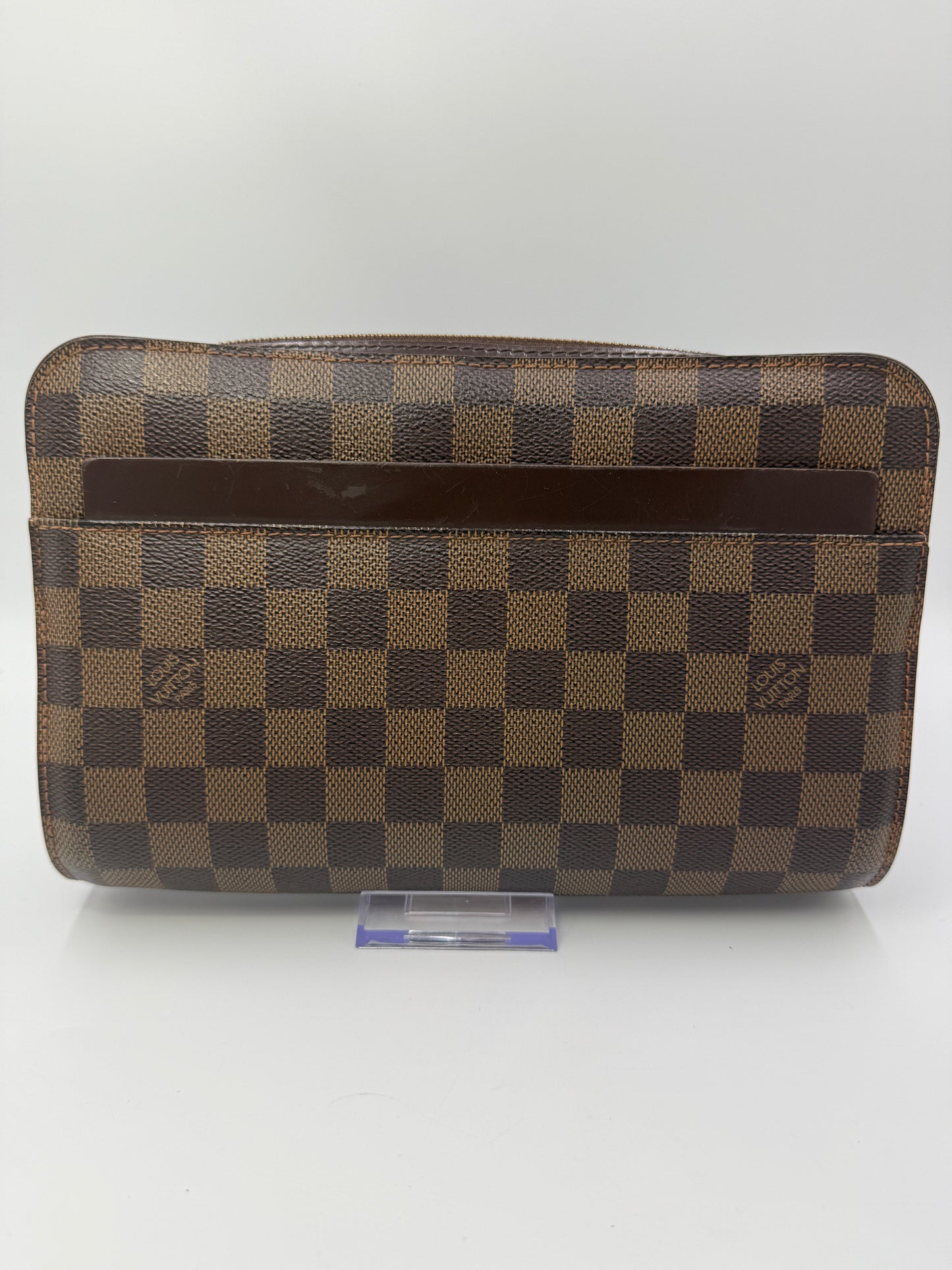Louis Vuitton Damier Ebene Pochette Saint Louis Clutch FL1004