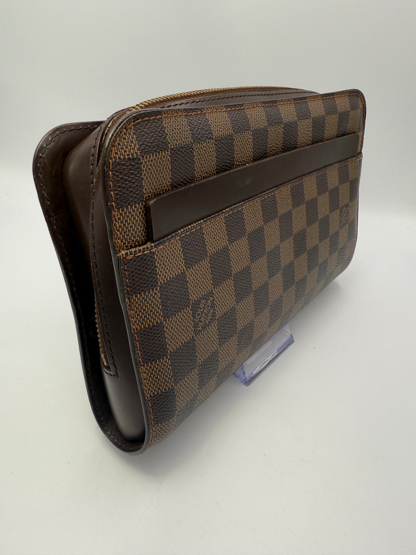 Louis Vuitton Damier Ebene Pochette Saint Louis Clutch FL1004