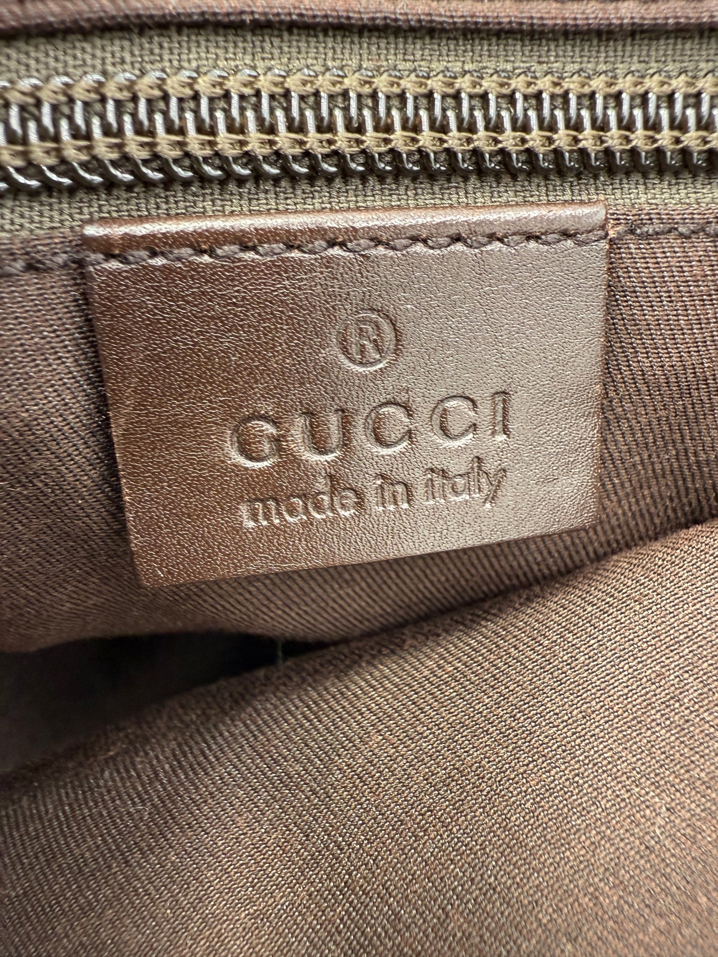 Gucci Uncoated Canvas Double Buckle Belt Sling Bag Unisex