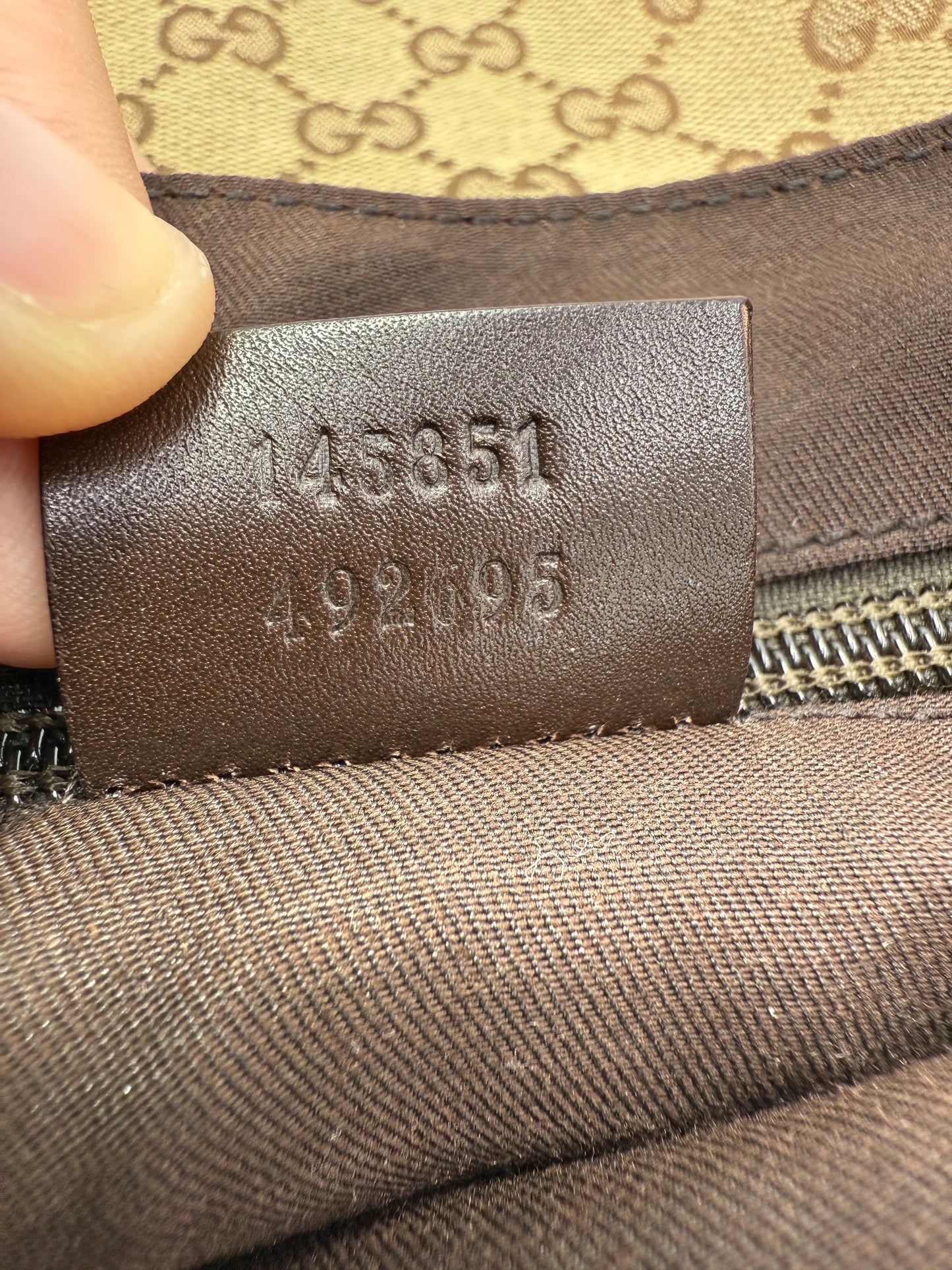 Gucci Uncoated Canvas Double Buckle Belt Sling Bag Unisex
