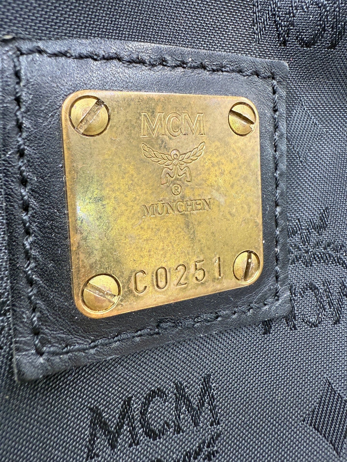 MCM Black Nylon Visetos Travel Duffle 55 cm