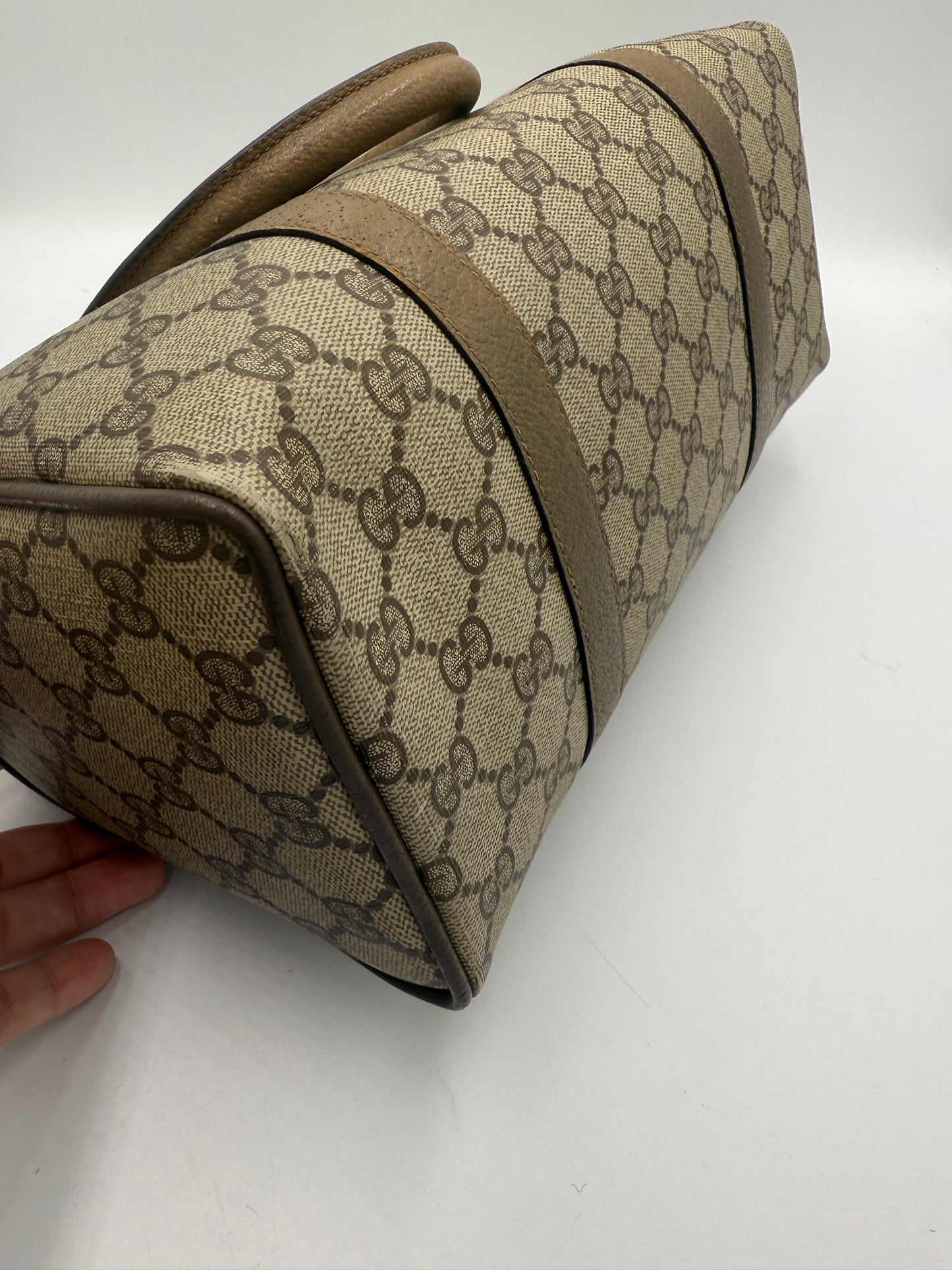 Gucci Supreme Coated Canvas Sherry Boston Bag 32cm