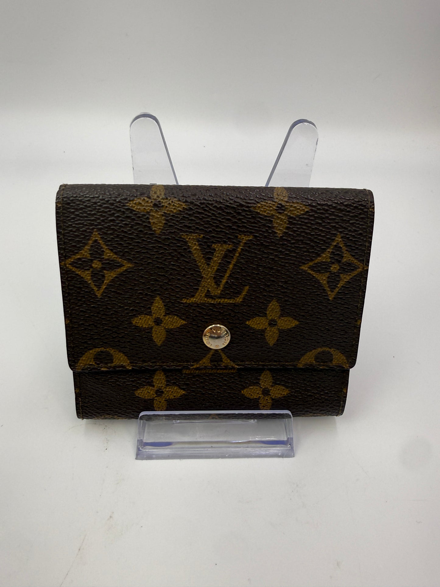 Louis Vuitton RARE Monogram Coated Canvas Trifold Card Holder 892FO