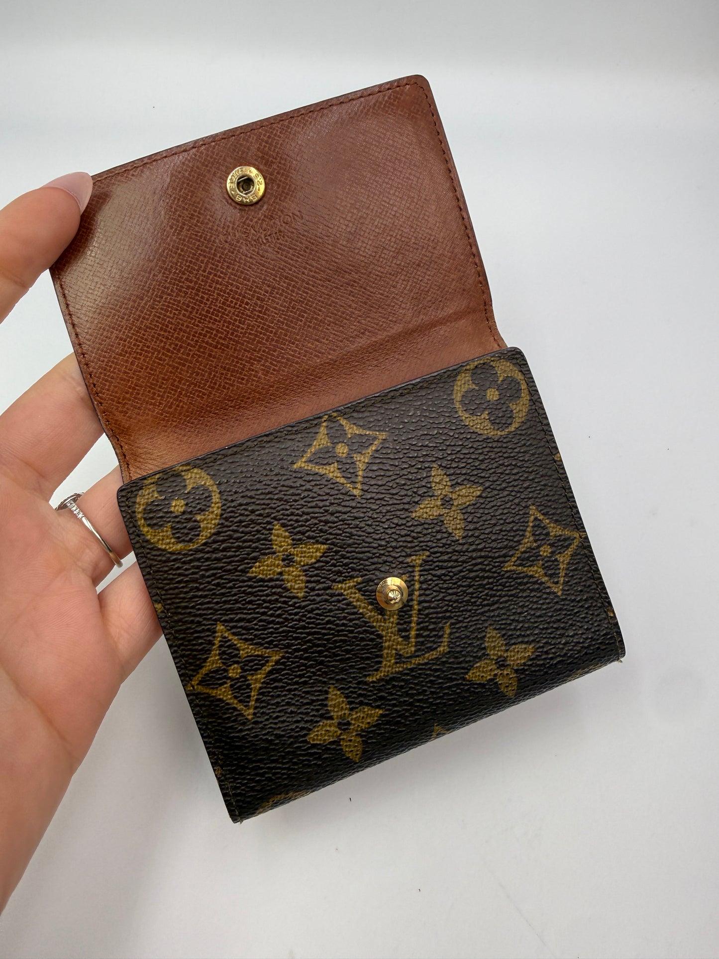 Louis Vuitton RARE Monogram Coated Canvas Trifold Card Holder 892FO