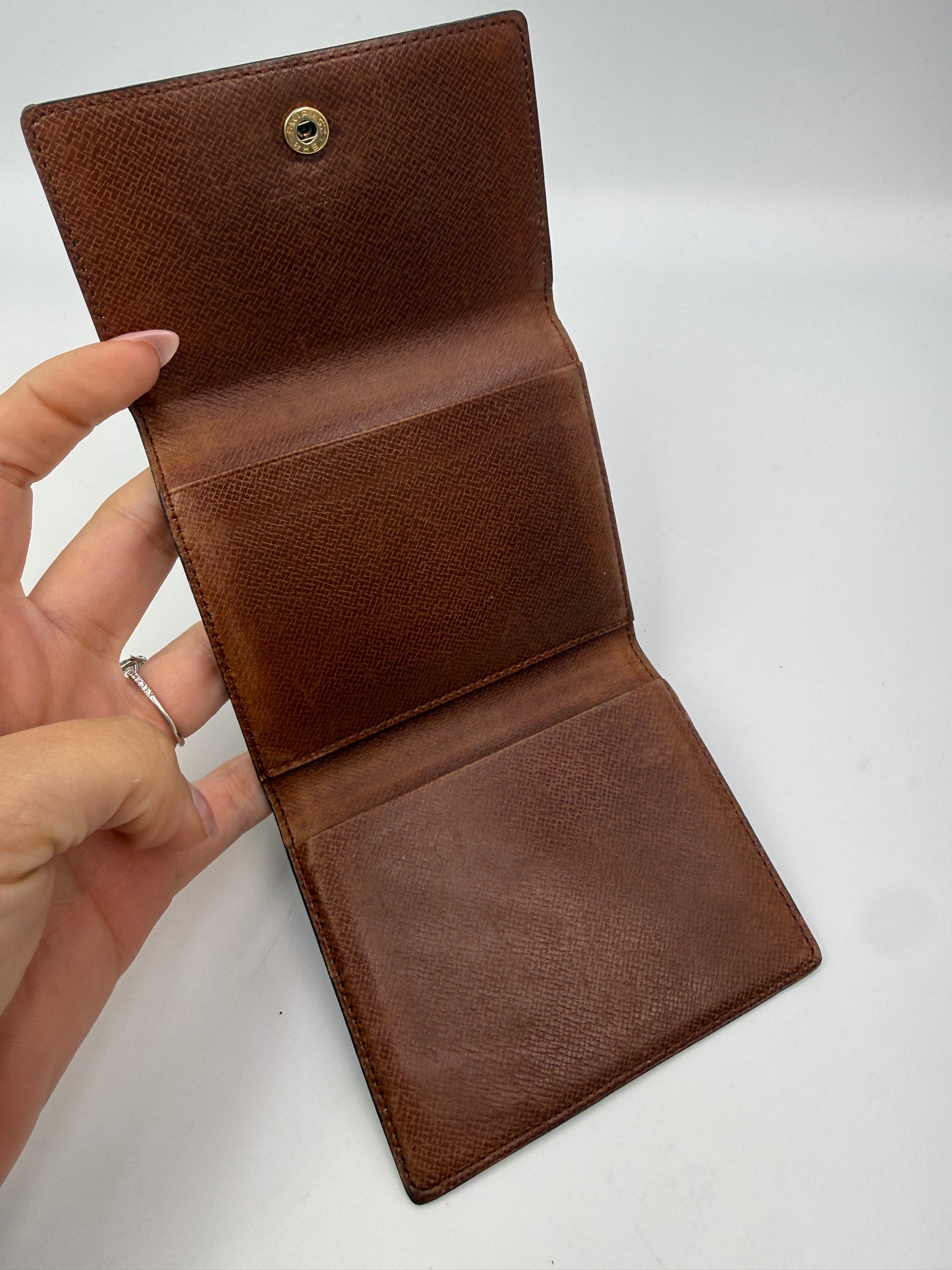 Louis Vuitton RARE Monogram Coated Canvas Trifold Card Holder 892FO