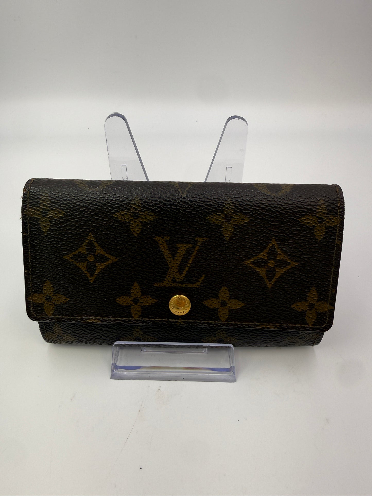 Louis Vuitton Monogram Coated Canvas Compact Sarah Wallet CA0913