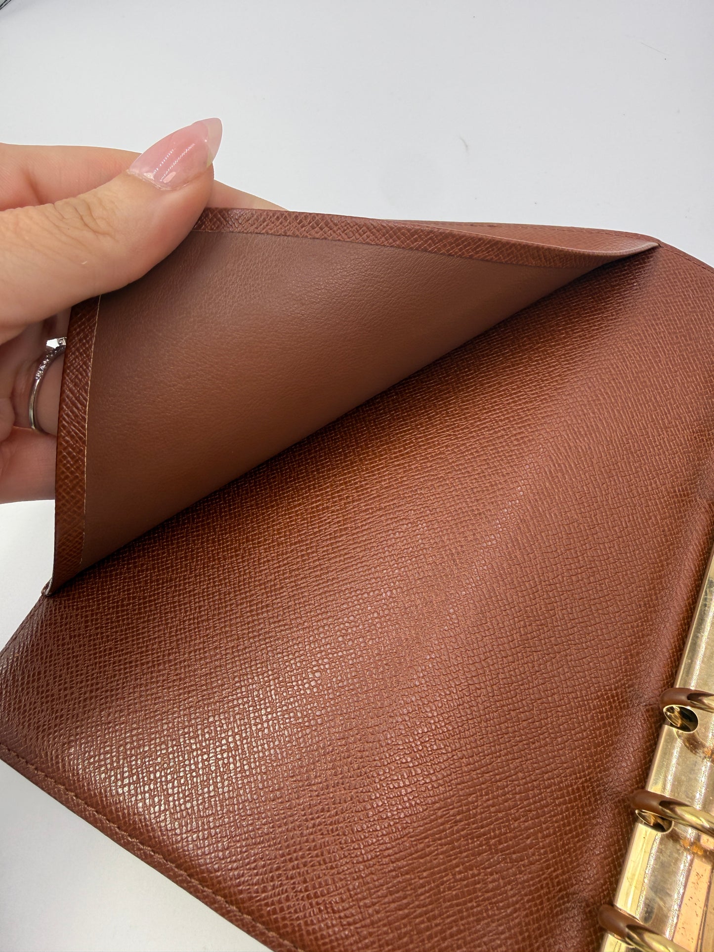 Louis Vuitton Monogram Coated Canvas Agenda MM SP0012