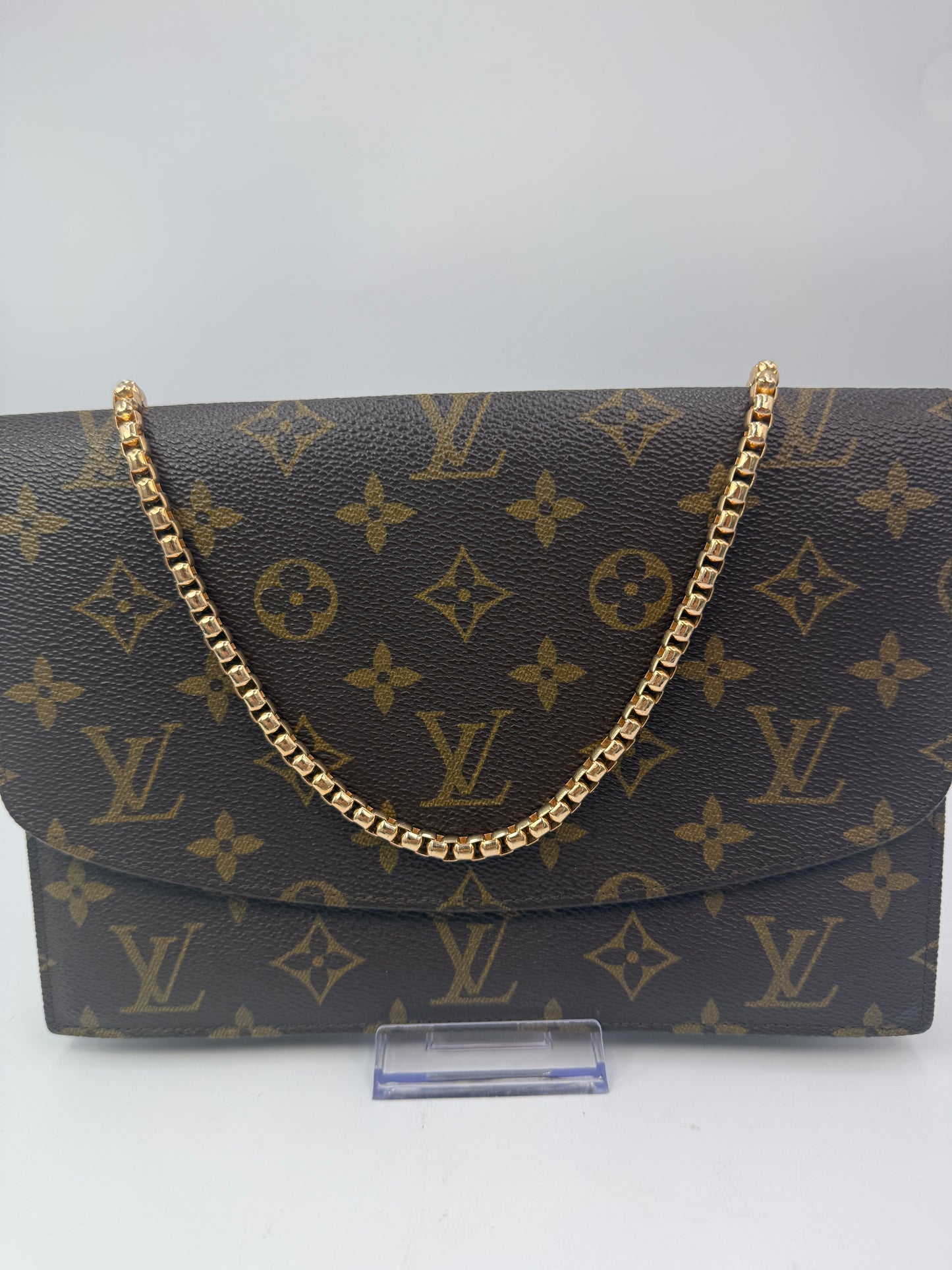 Louis Vuitton Monogram Coated Canvas Pochette Clutch 23 cm AN0940