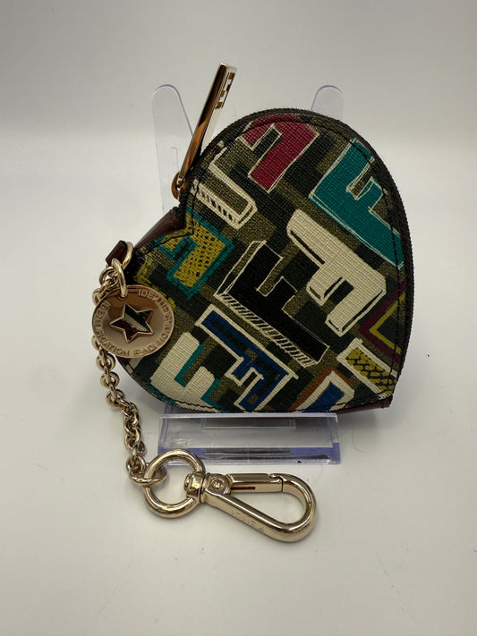 Fendi Multicolor Zucca Coated Canvas Heart Bag Charm Coin Case