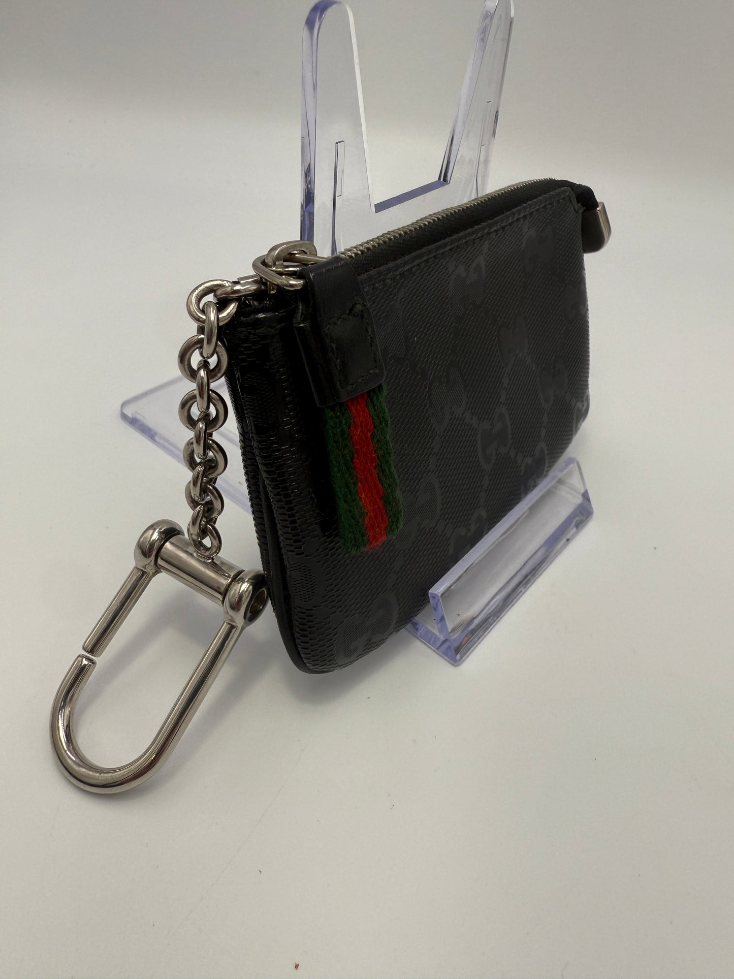 Gucci Guccissima Black Sherry Imprime Key Cles