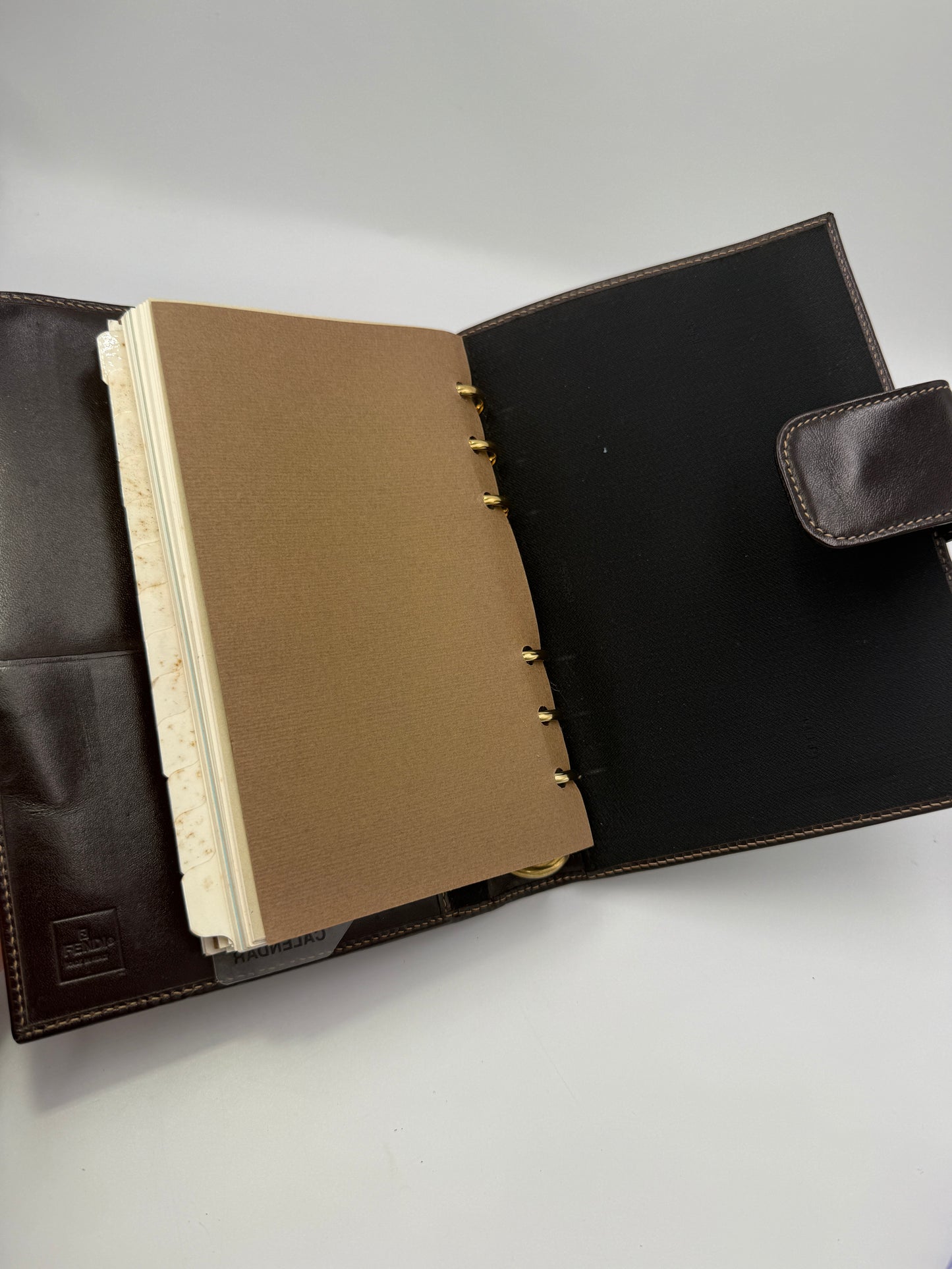 Fendi Canvas Zucca Agenda MM Passport Holder