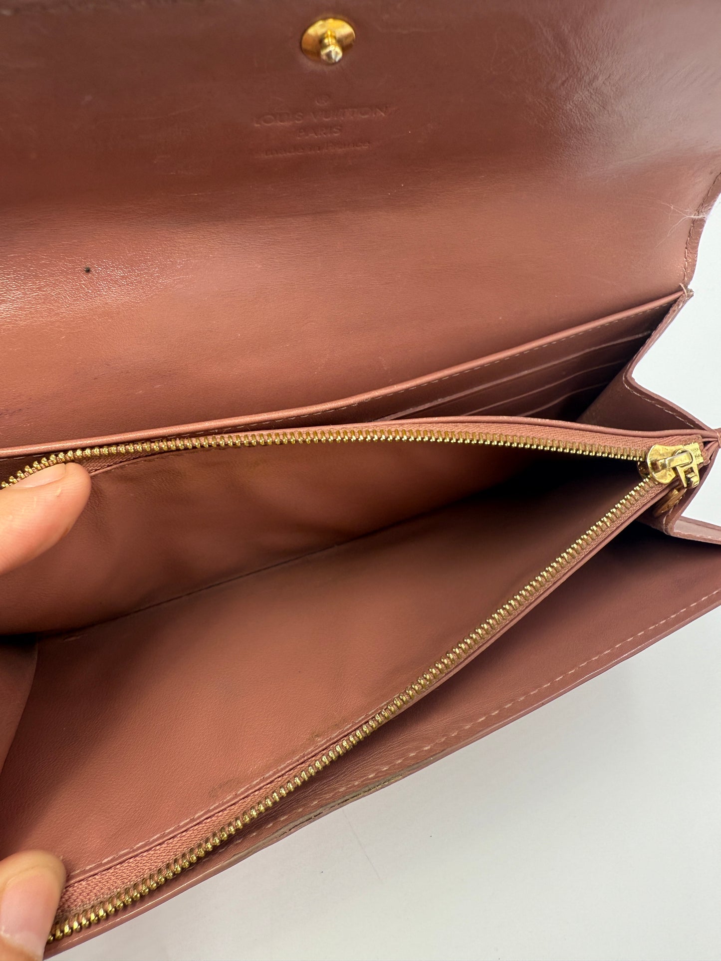 Louis Vuitton Monogram Vernis Velours Rose Sarah TN0173