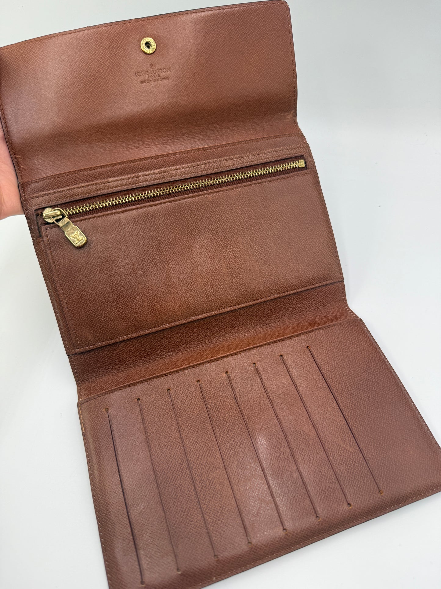 Louis Vuitton Monogram Coated Canvas Passport Wallet 8906AN