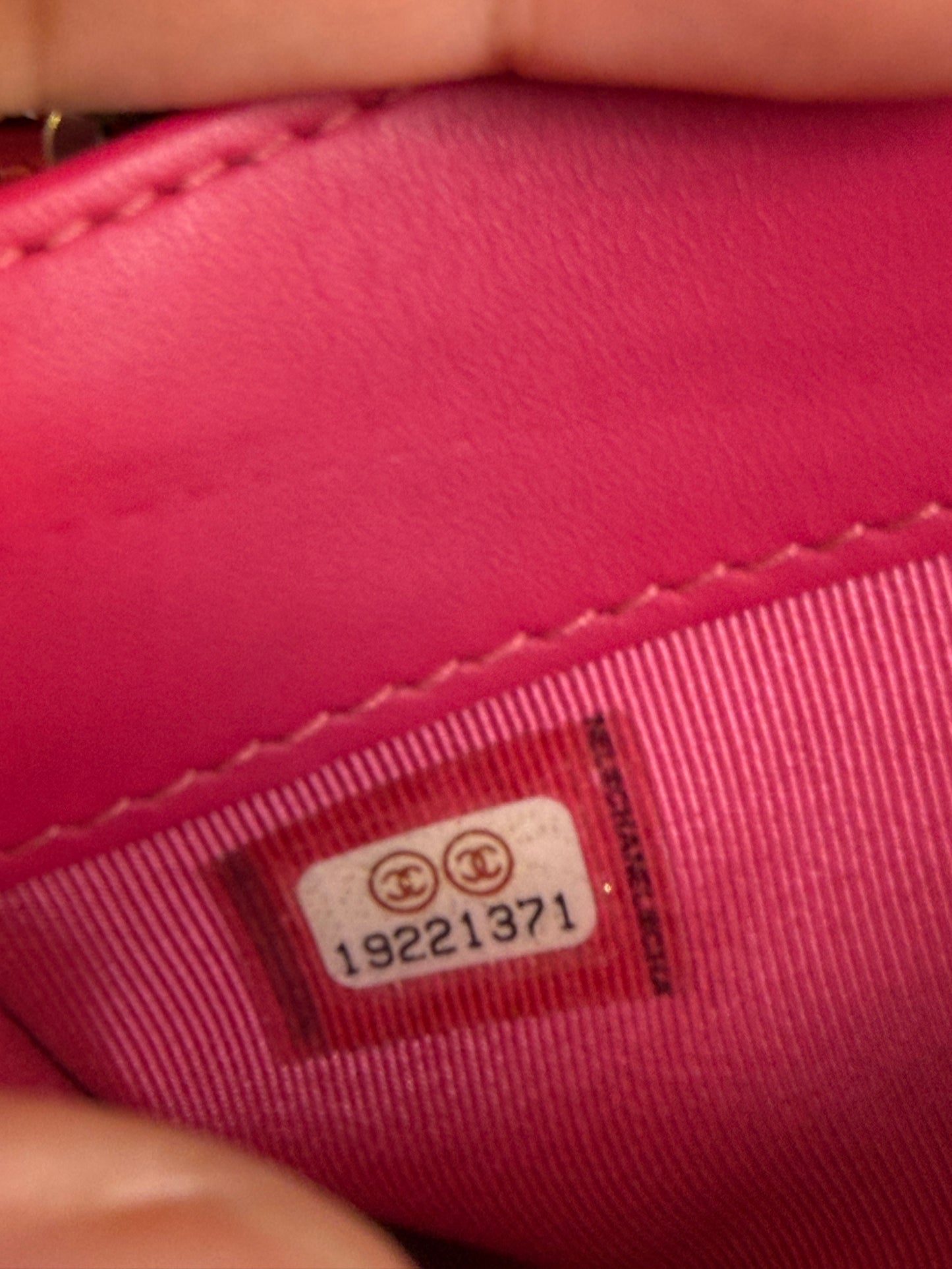 Chanel Fuschia Pink Quilted Patent Leather Long Bifold Wallet with Box