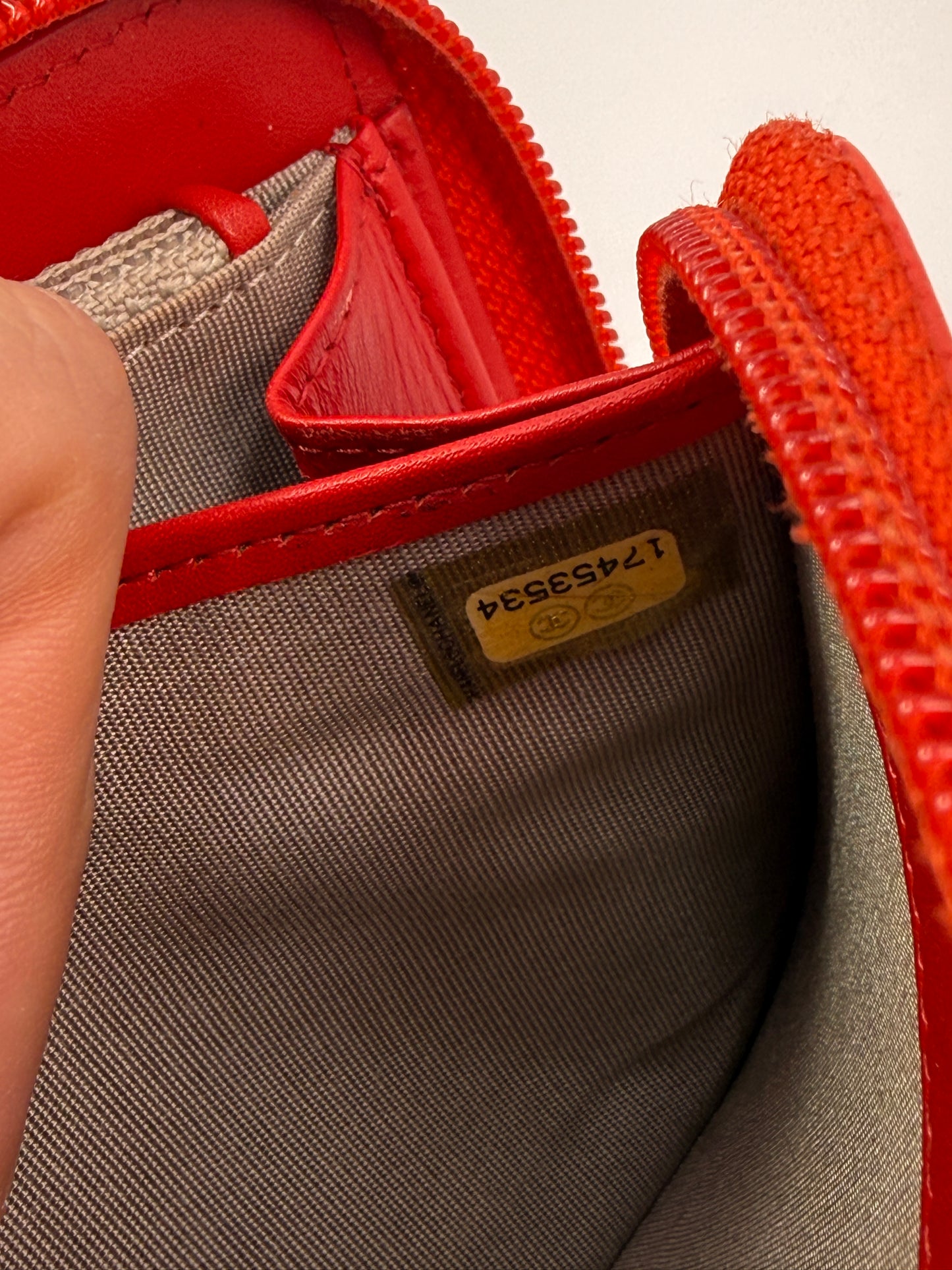 Chanel Red Caviar Leather Long Zippy Wallet