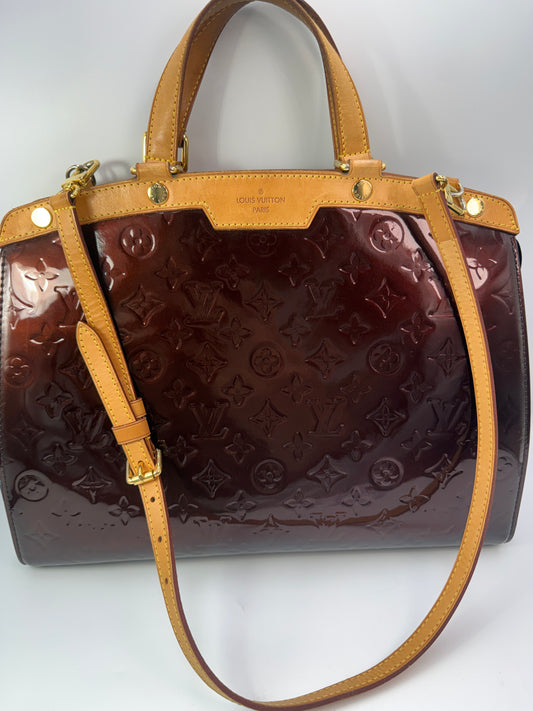 Louis Vuitton Amarante Vernis Patent Leather Brea GM