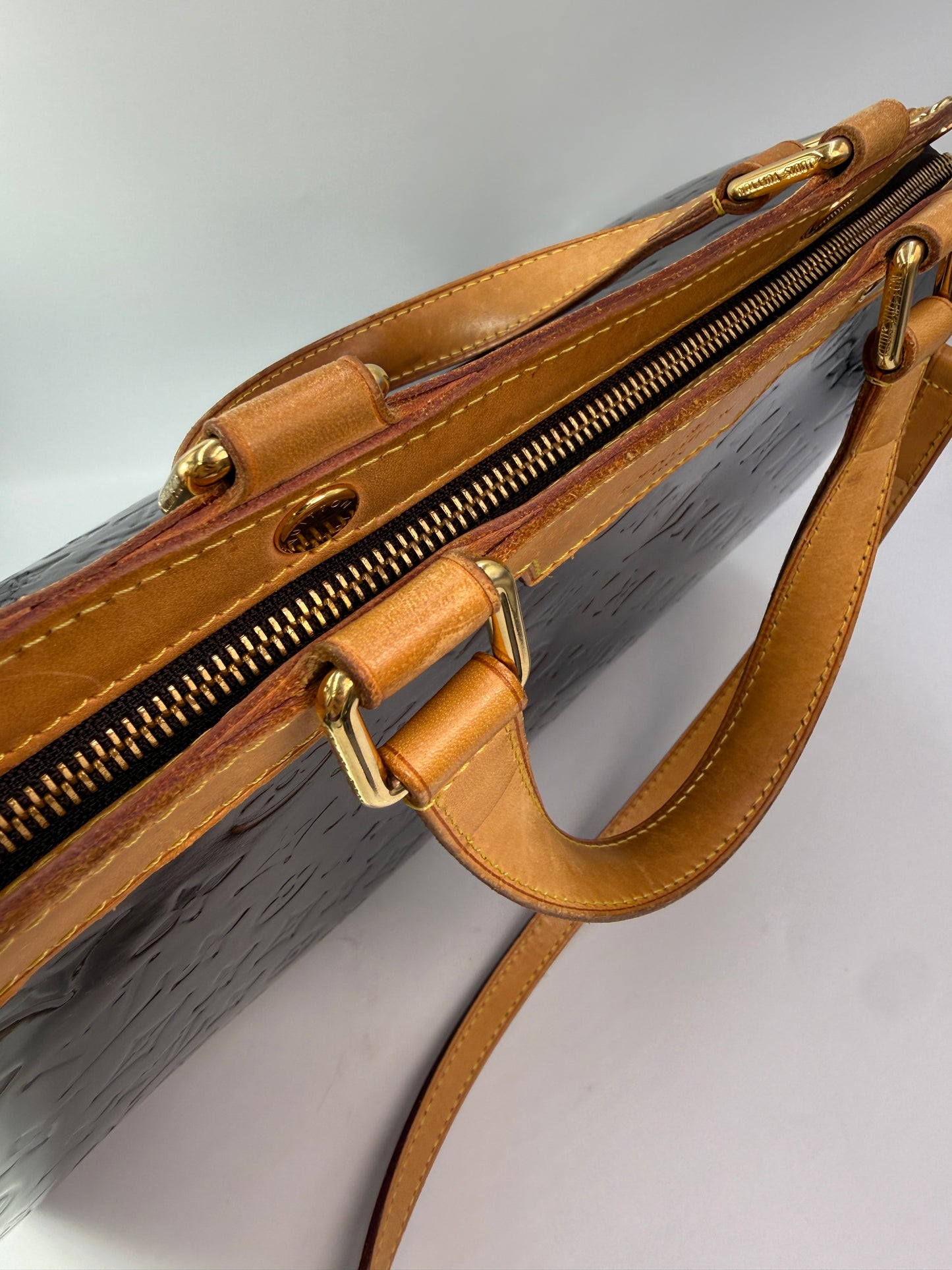 Louis Vuitton Amarante Vernis Patent Leather Brea GM
