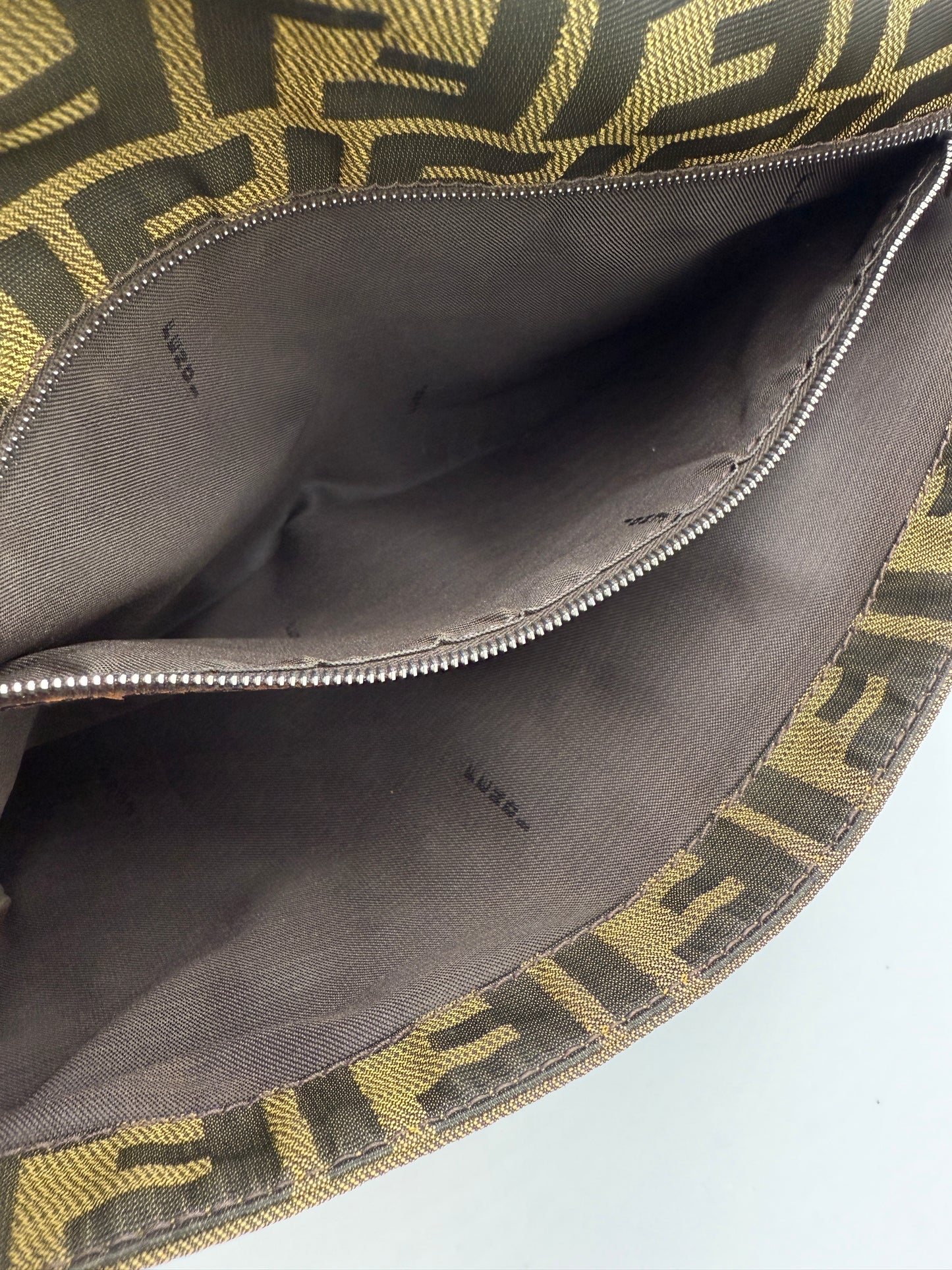 Fendi Brown Zucca Crossbody Messenger Unisex Bag