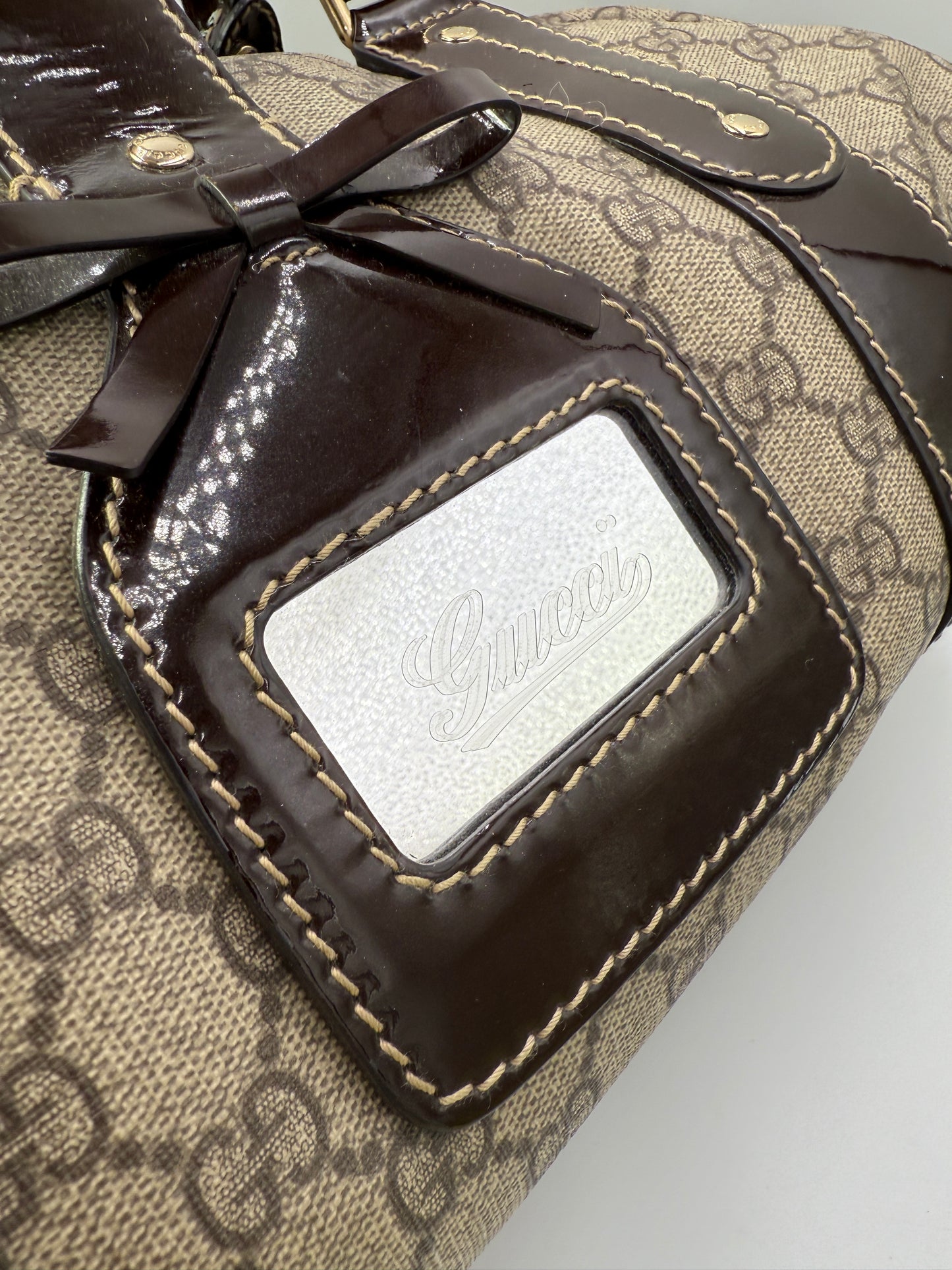 Gucci Supreme Coated Canvas Boston Travel Bag