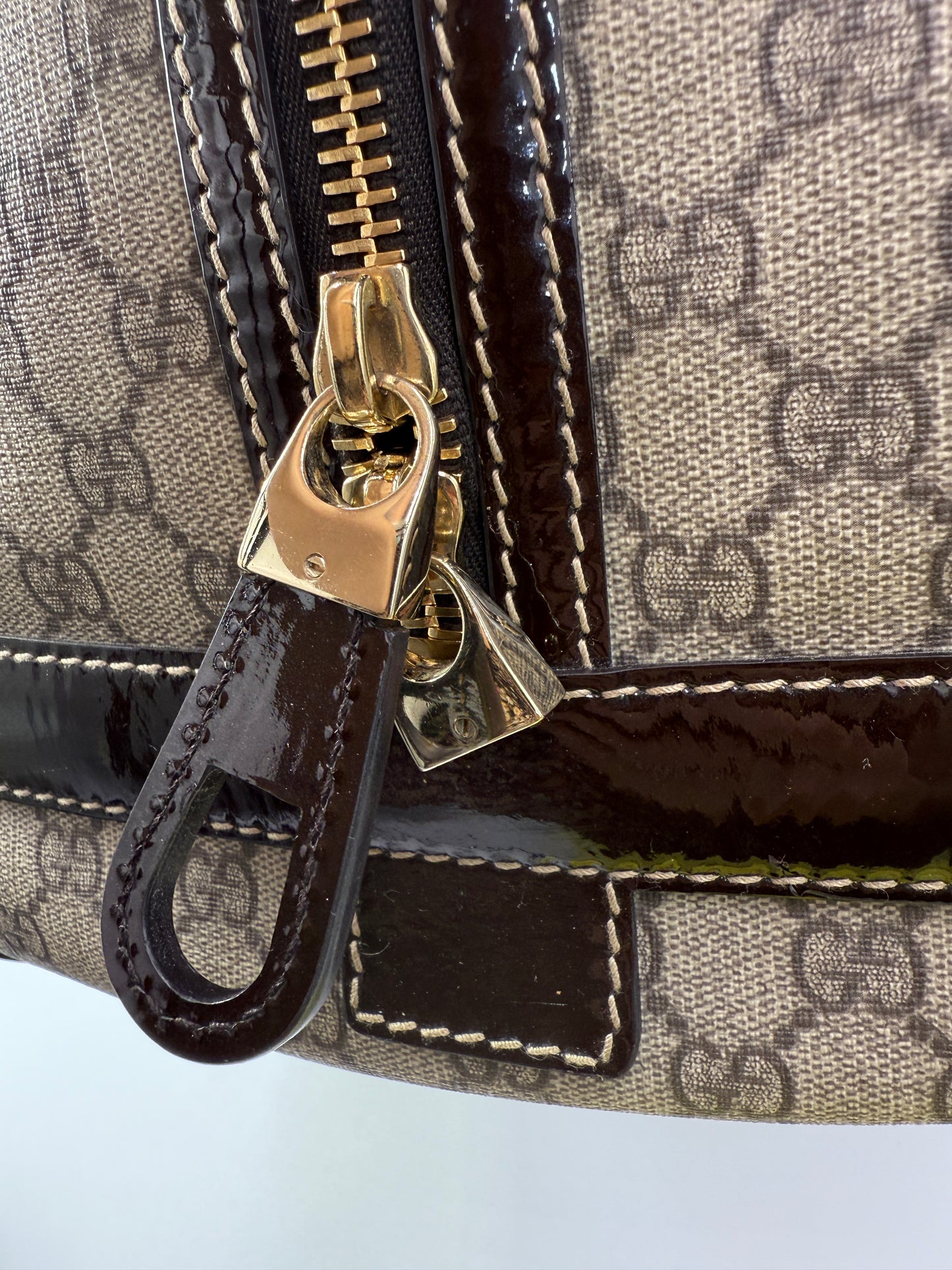 Gucci Supreme Coated Canvas Boston Travel Bag